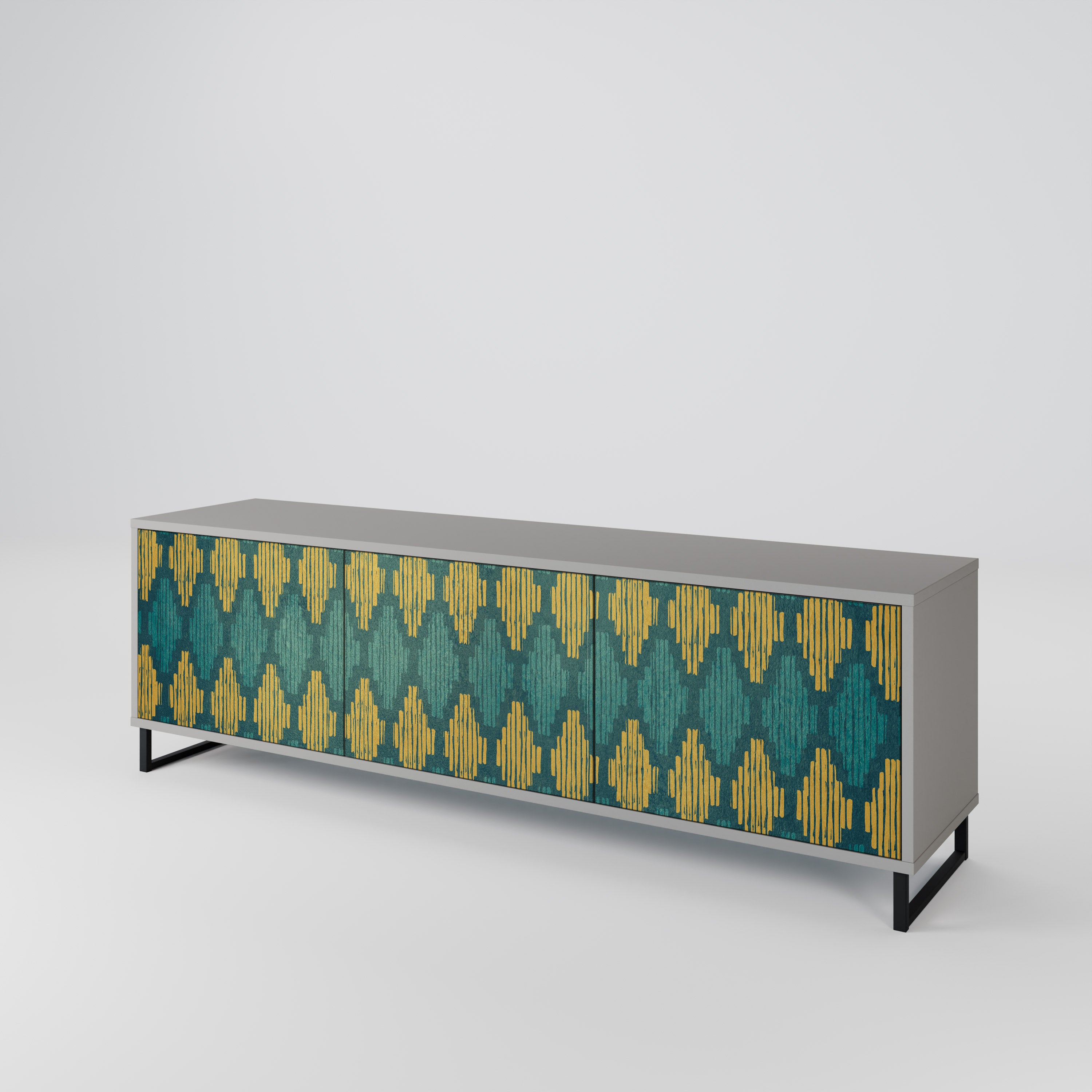 POLYGONS 3-türiges TV-Lowboard