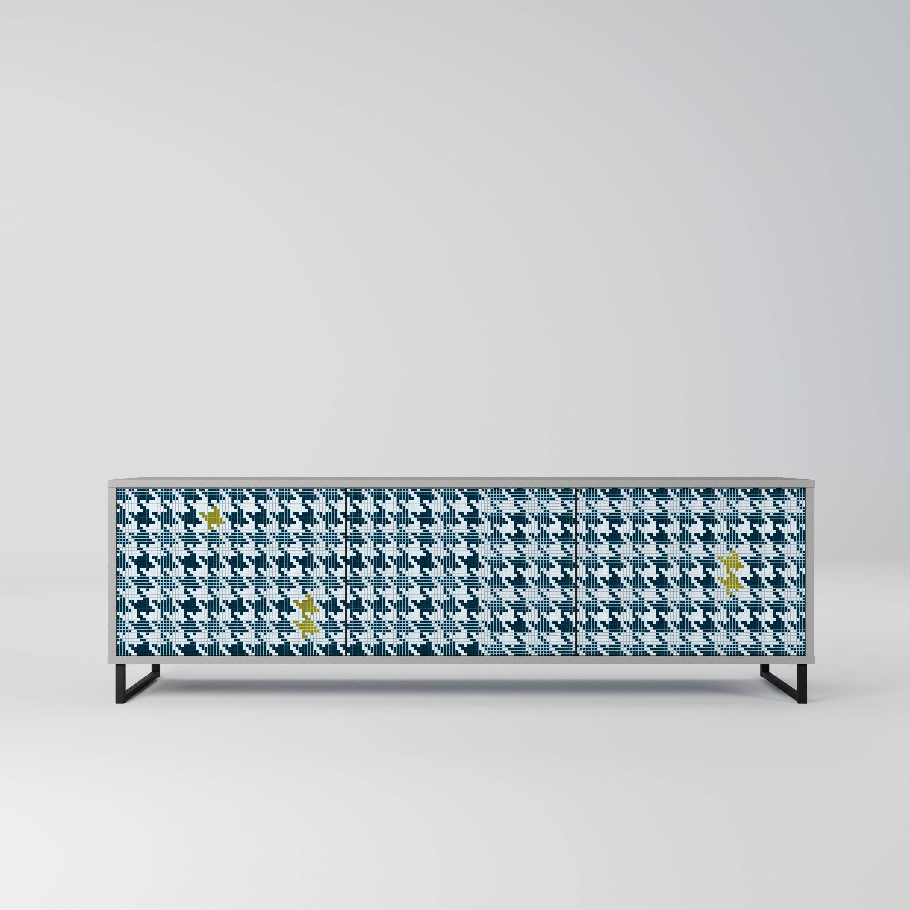 OUT OF CONTEXT TV-Lowboard mit 3 Türen in Grau