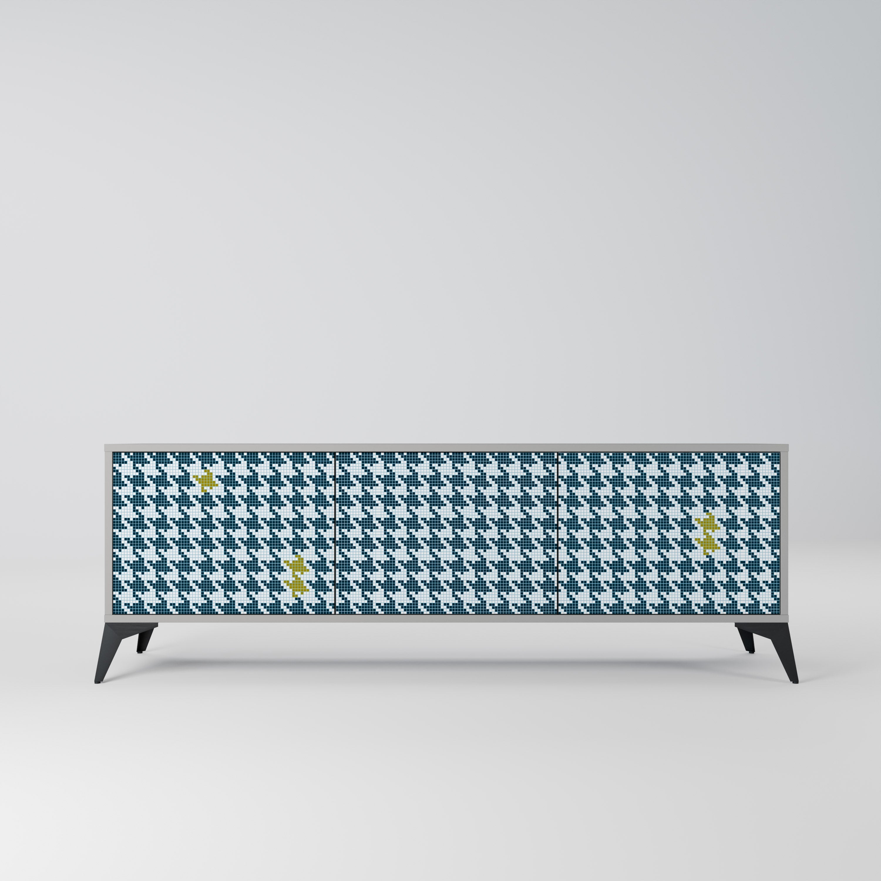 OUT OF CONTEXT TV-Lowboard mit 3 Türen in Grau