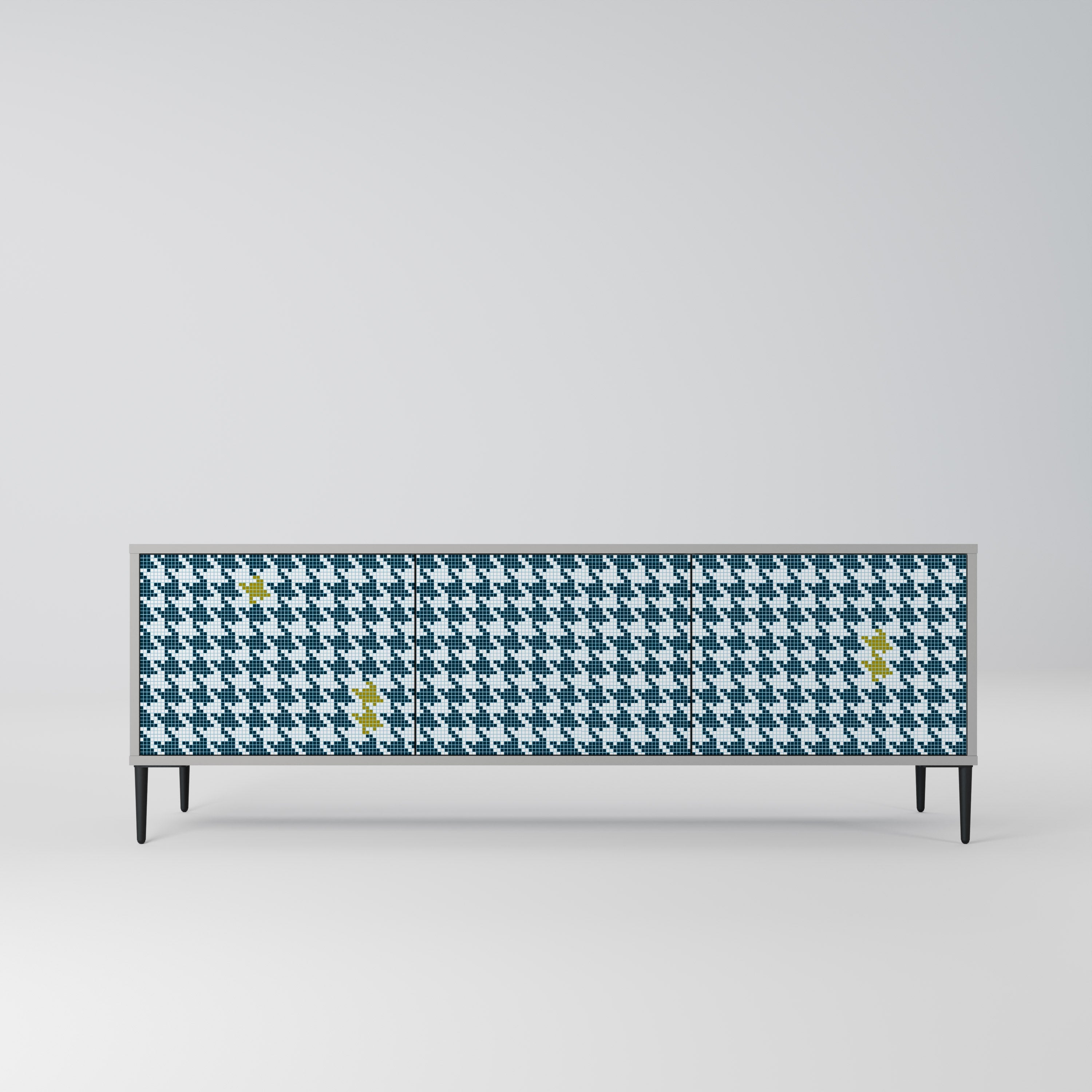 OUT OF CONTEXT TV-Lowboard mit 3 Türen in Grau