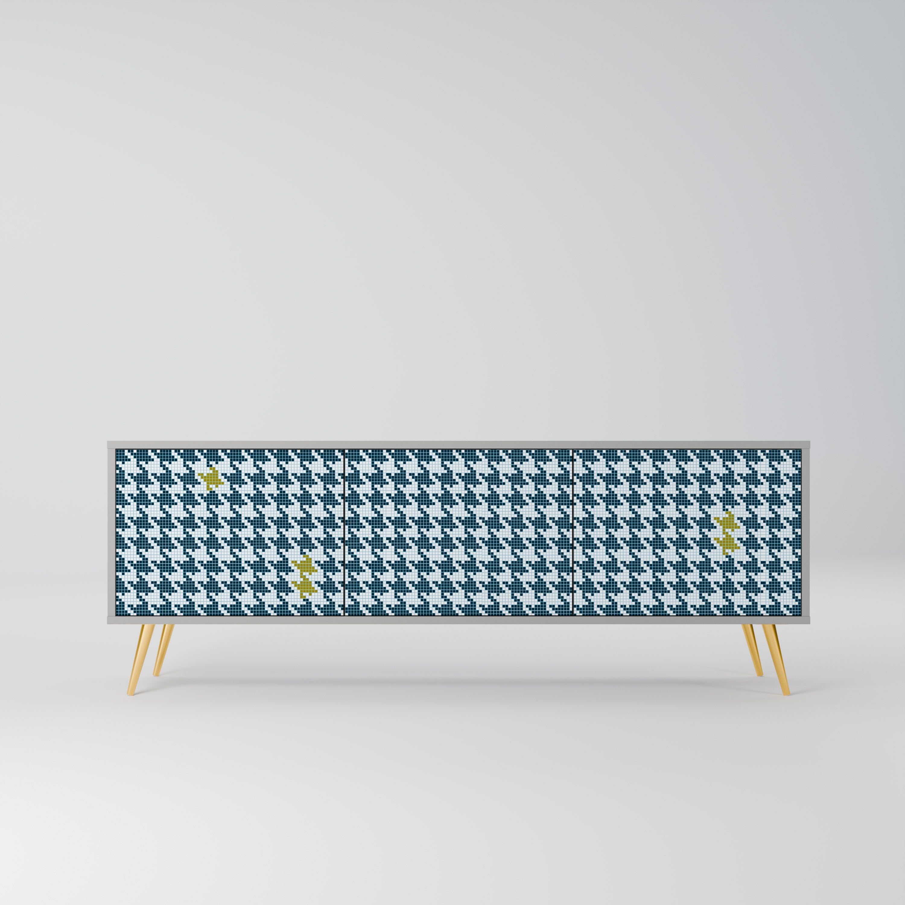 OUT OF CONTEXT TV-Lowboard mit 3 Türen in Grau