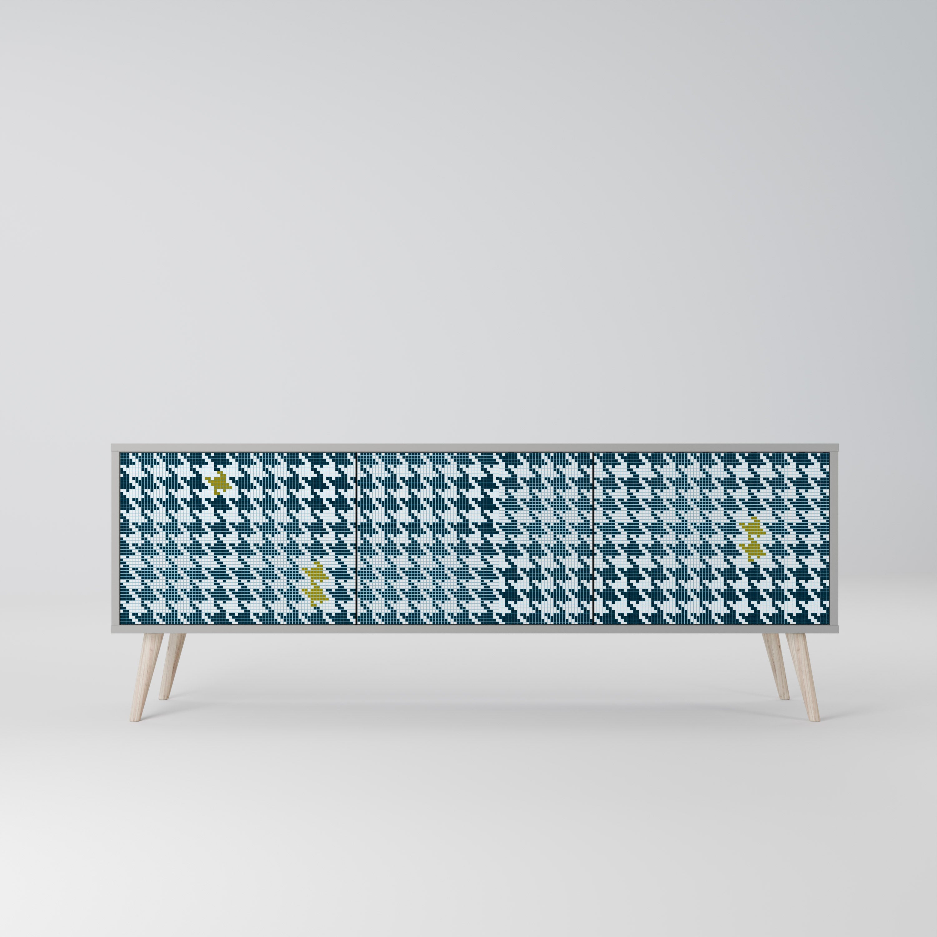 OUT OF CONTEXT TV-Lowboard mit 3 Türen in Grau