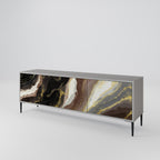 GOLD DUST TV-Lowboard mit 3 Türen in Grau