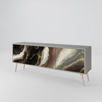 GOLD DUST TV-Lowboard mit 3 Türen in Grau