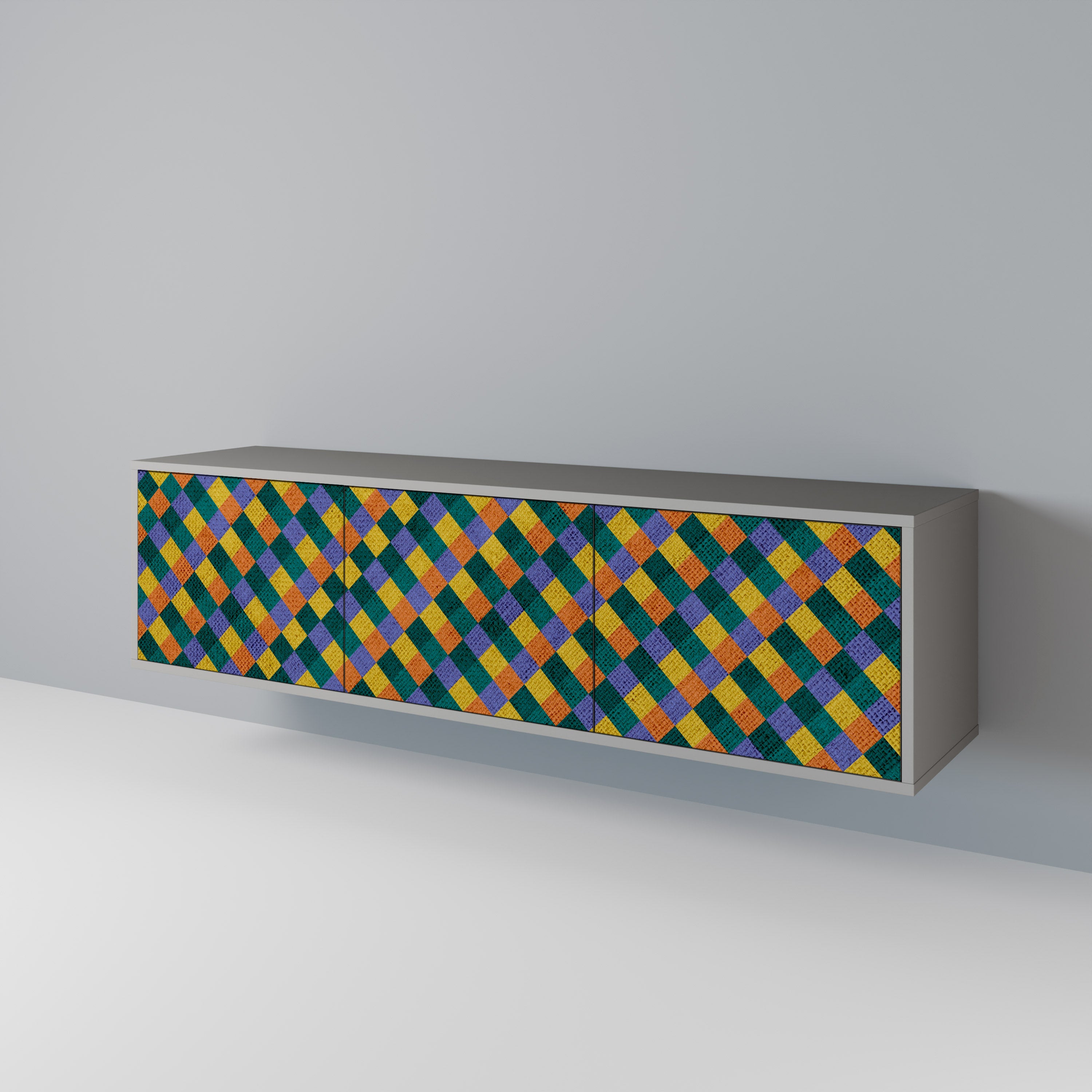 PAINTED SQUARES MIX 3-türiges TV-Lowboard