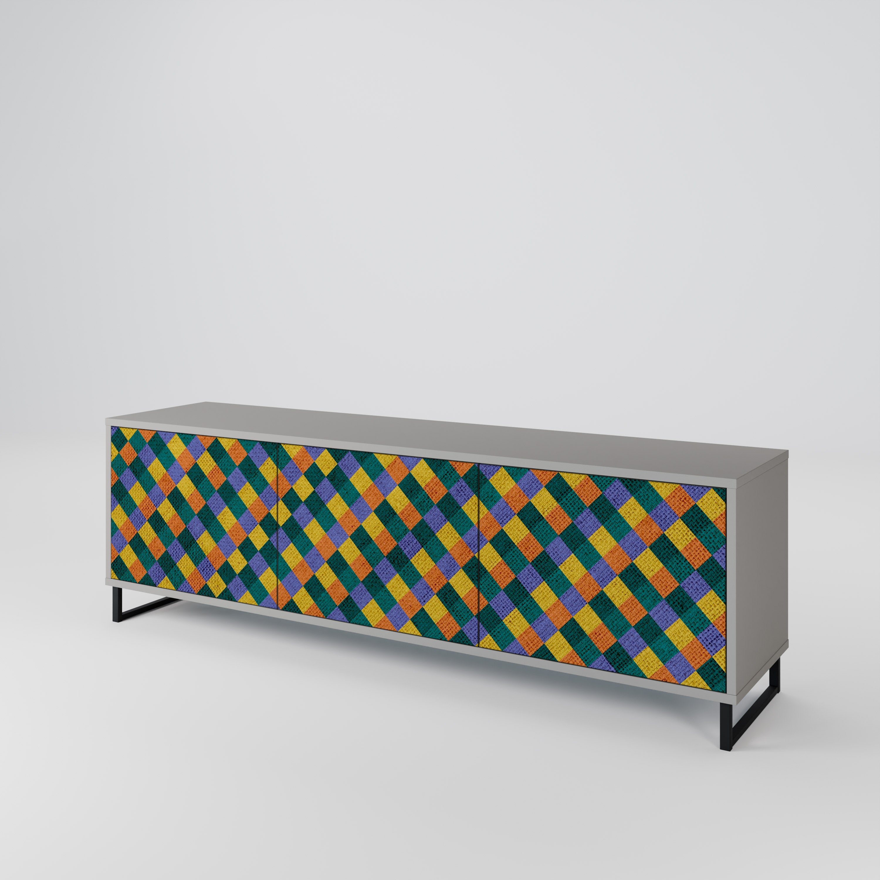 PAINTED SQUARES MIX 3-türiges TV-Lowboard