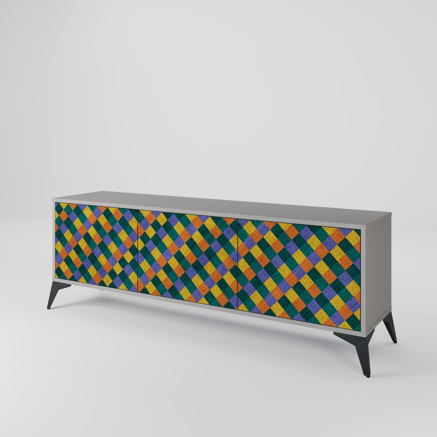 PAINTED SQUARES MIX 3-türiges TV-Lowboard