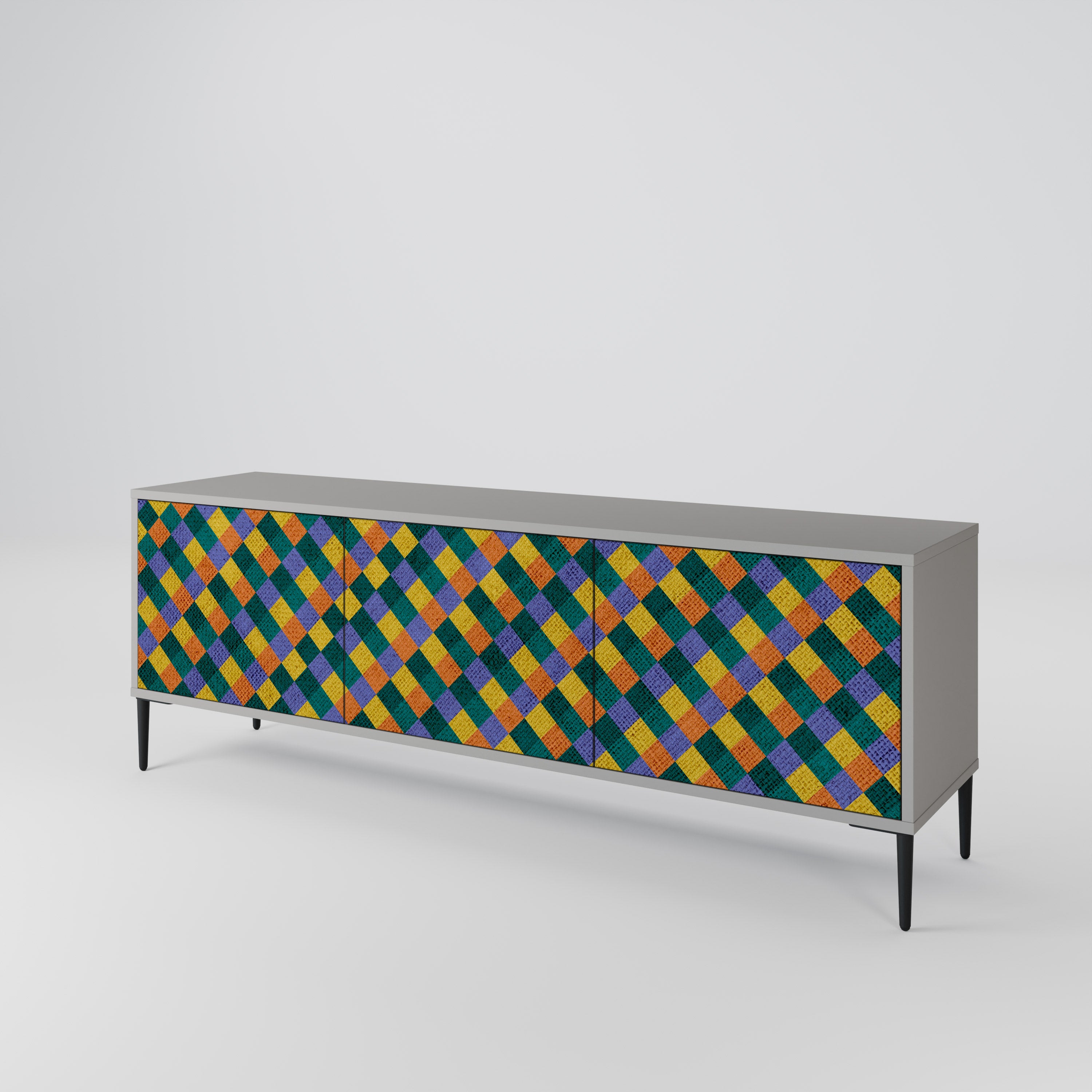 PAINTED SQUARES MIX 3-türiges TV-Lowboard