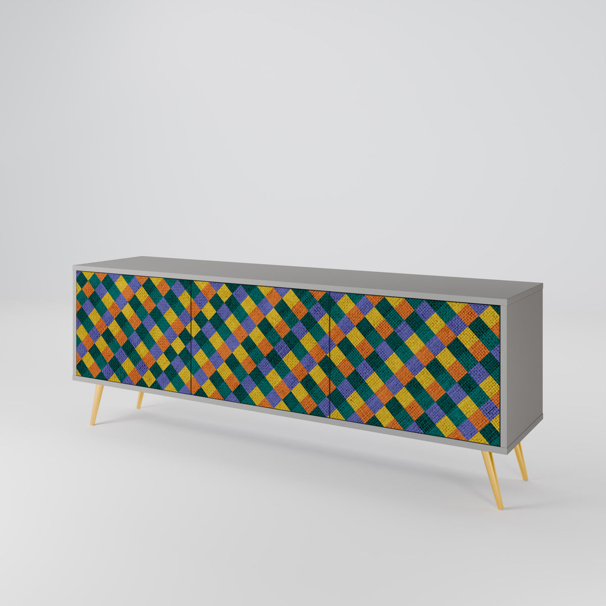 PAINTED SQUARES MIX 3-türiges TV-Lowboard