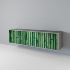 NATURAL GREEN TV-Lowboard mit 3 Türen in Grau