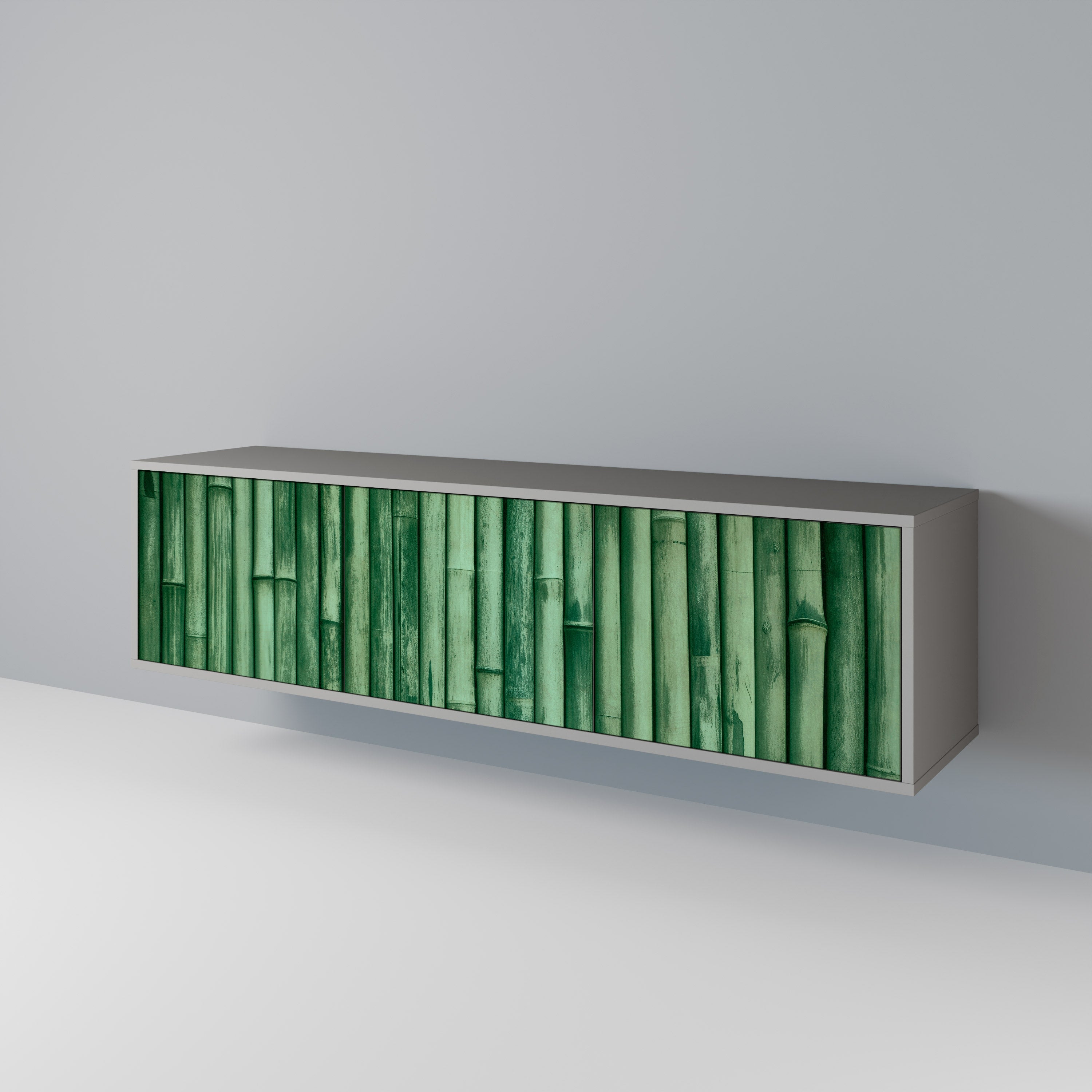 NATURAL GREEN TV-Lowboard mit 3 Türen in Grau