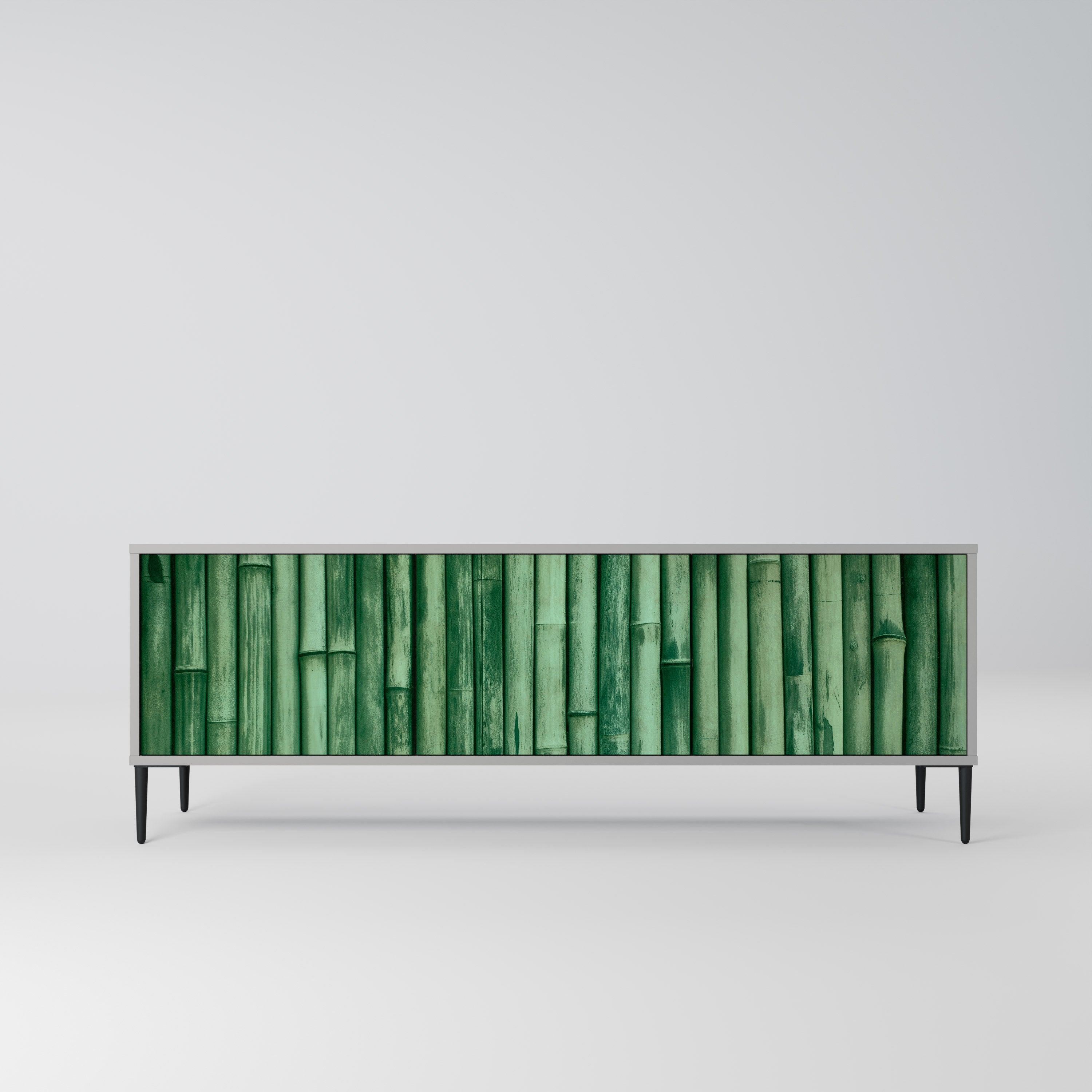 NATURAL GREEN TV-Lowboard mit 3 Türen in Grau