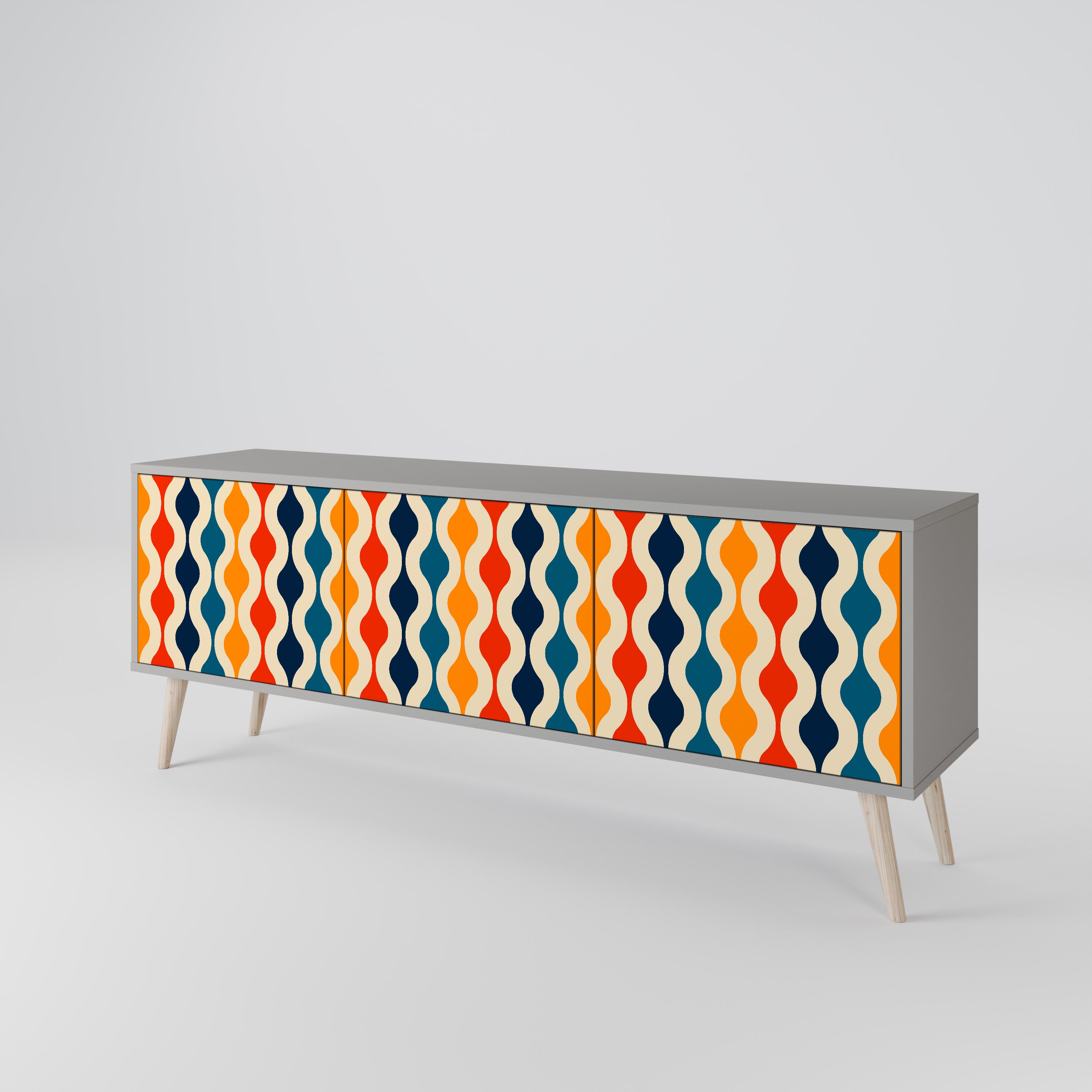 COLORFUL NOSTALGIA 3-Door TV Cabinet