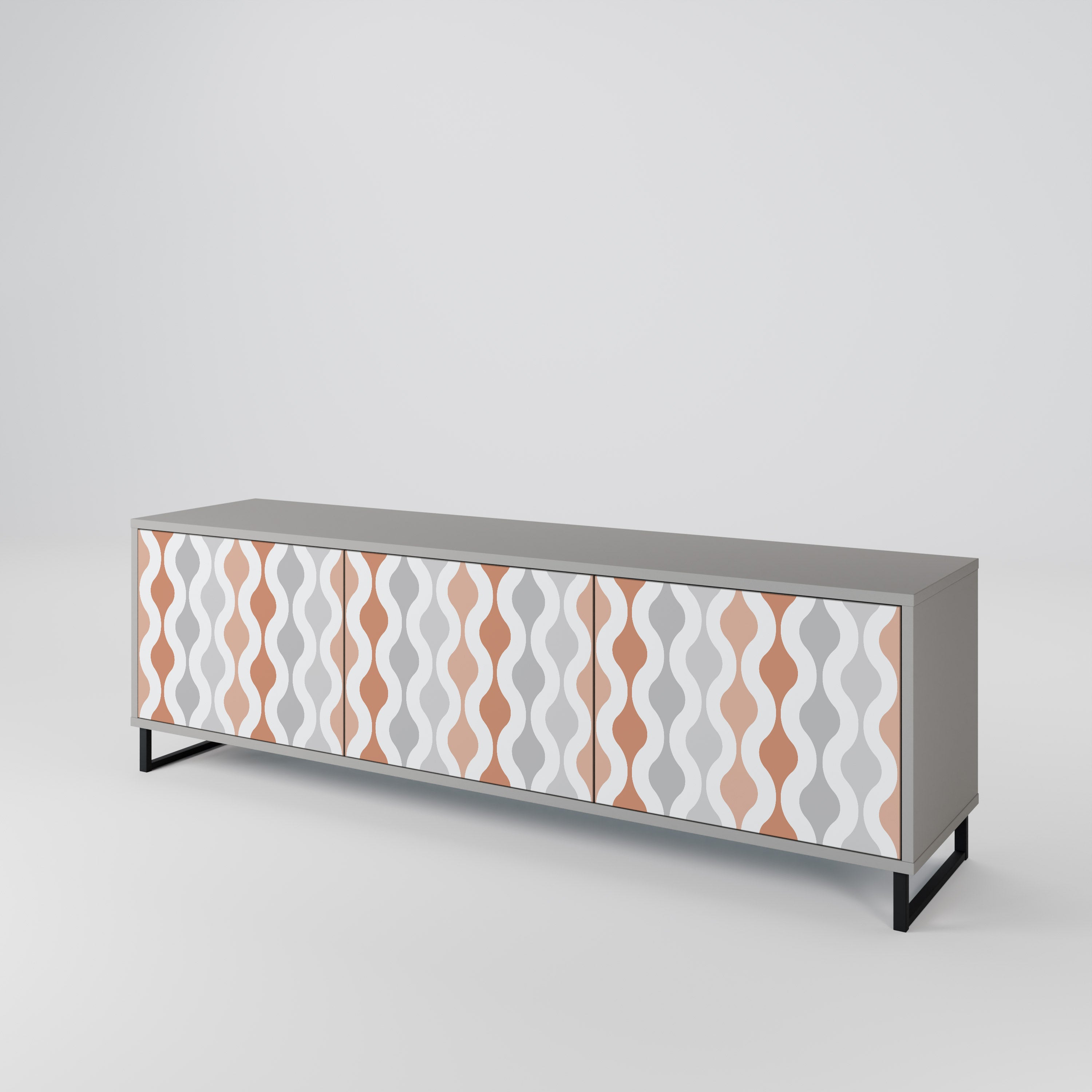 HAZY NOSTALGIA TV-Lowboard mit 3 Türen in Grau