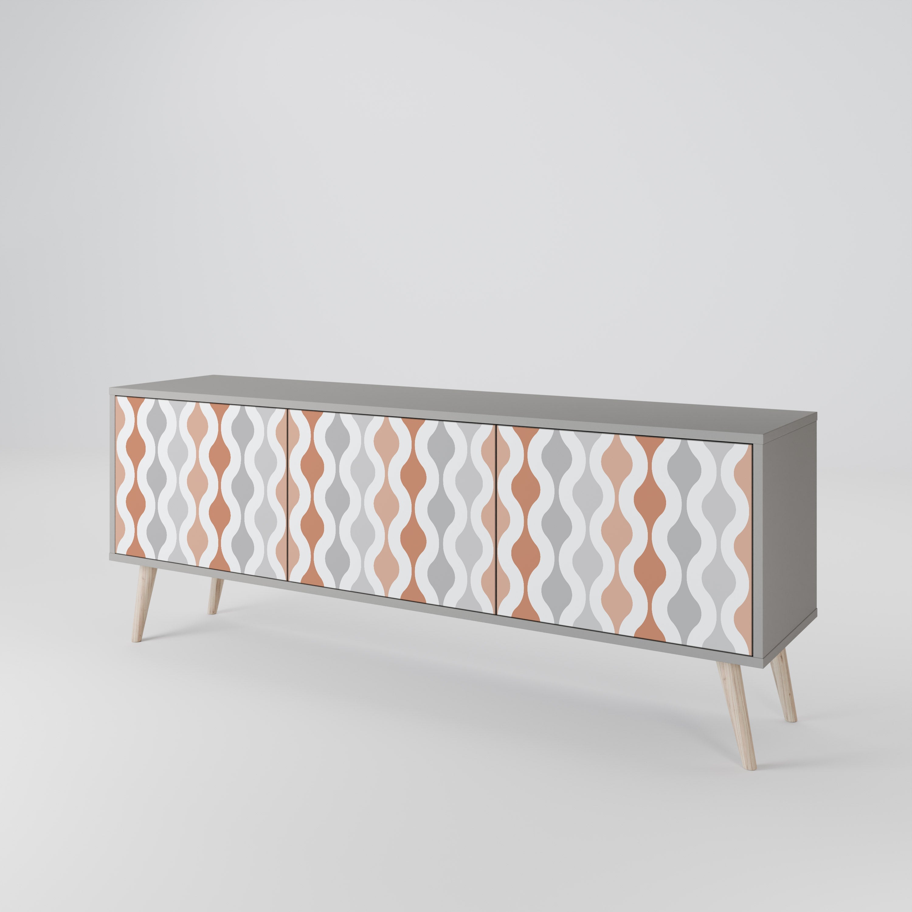 HAZY NOSTALGIA TV-Lowboard mit 3 Türen in Grau