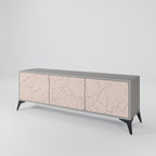 CERAMIC TEXTURE TV-Lowboard mit 3 Türen in Grau