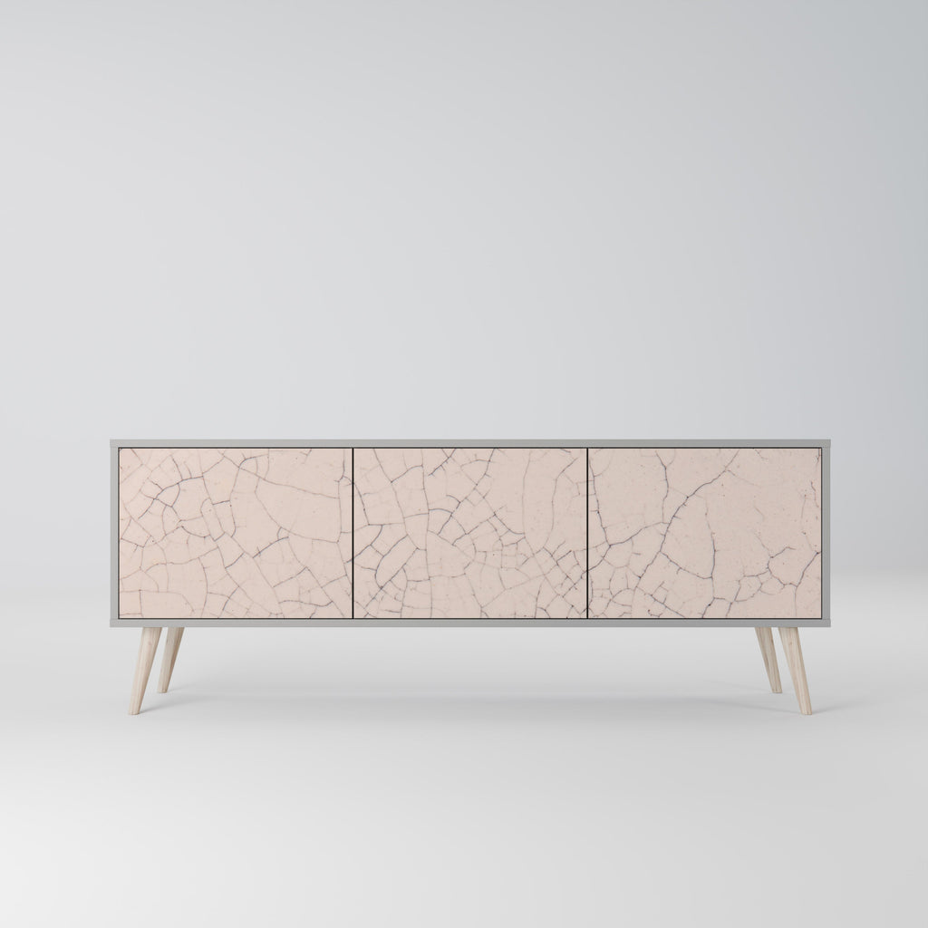 CERAMIC TEXTURE TV-Lowboard mit 3 Türen in Grau