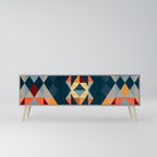 CRACKED ILLUSION TV-Lowboard mit 3 Türen in Grau