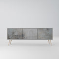 CONCRETE WALL TV-Lowboard mit 3 Türen in Grau