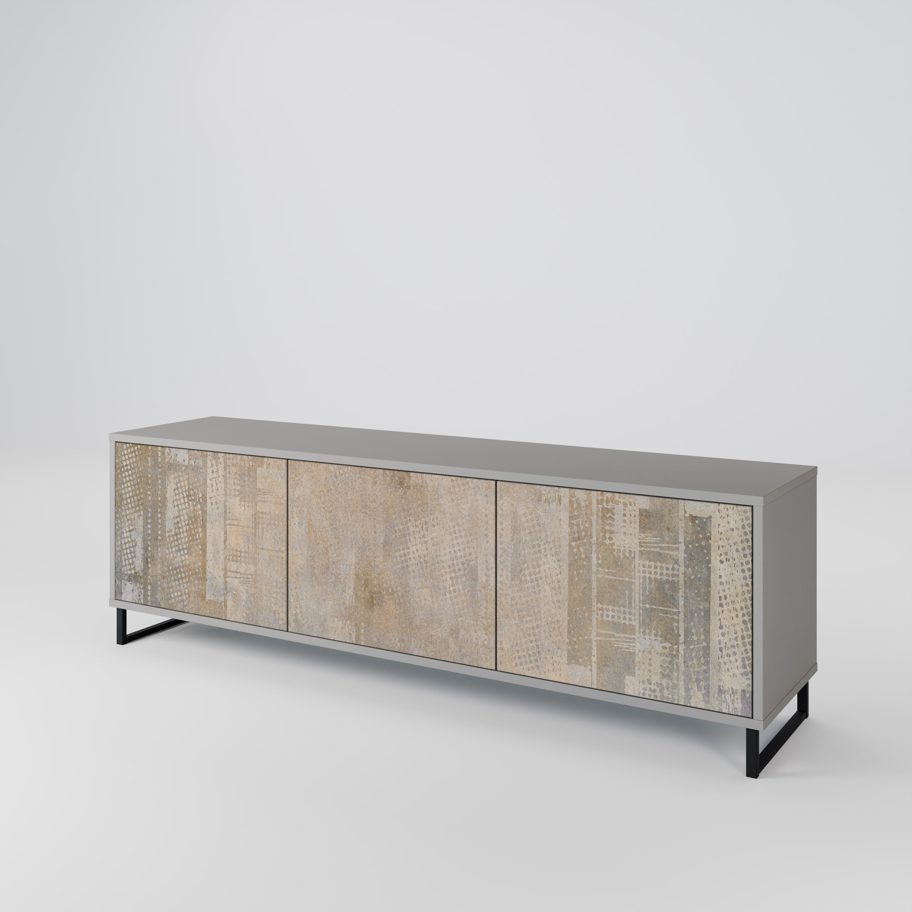 SCREEN ERROR TV-Lowboard mit 3 Türen in Grau