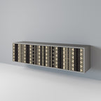 AZTEC TV-Lowboard mit 3 Türen in Grau