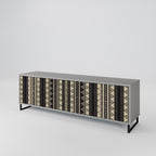 AZTEC TV-Lowboard mit 3 Türen in Grau