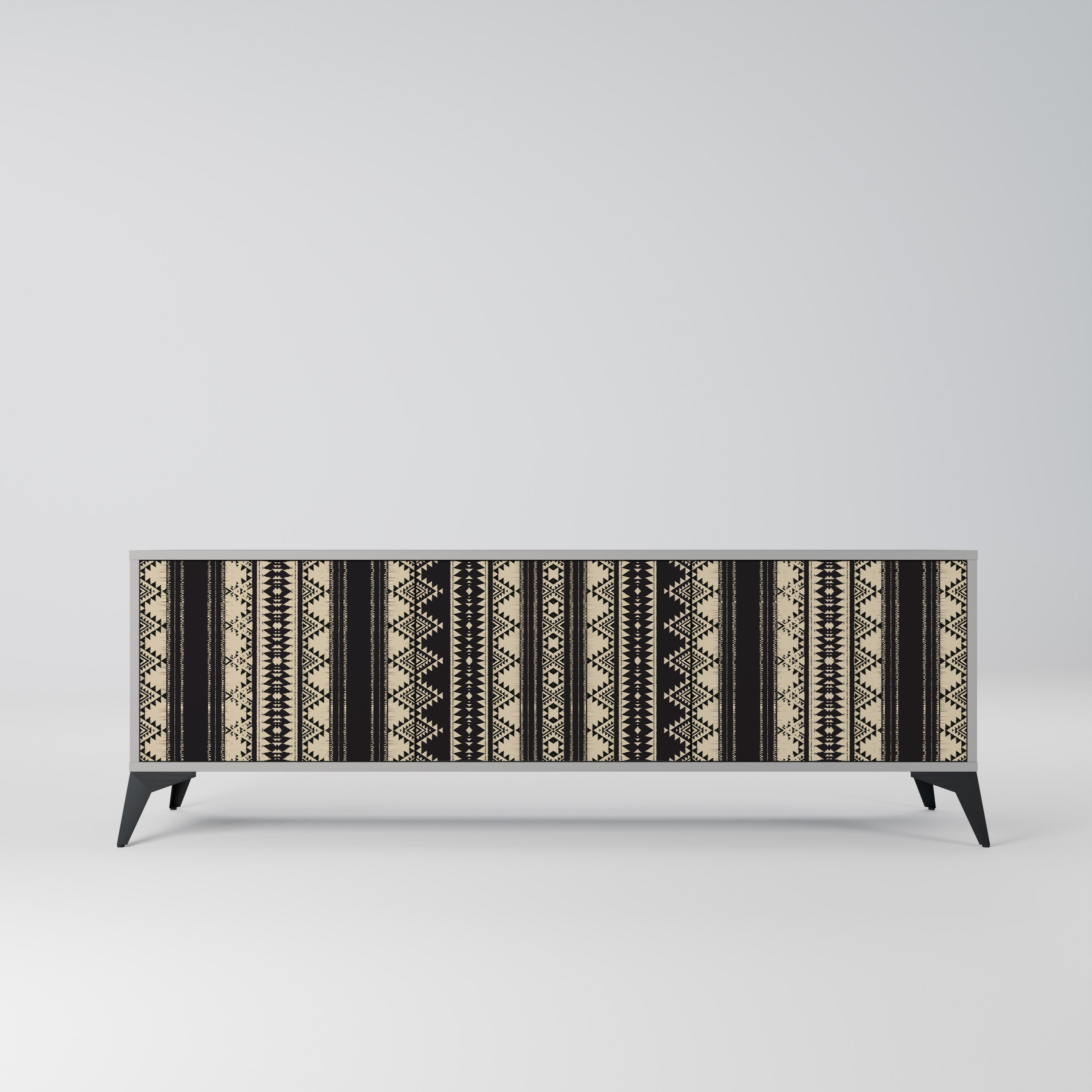 AZTEC TV-Lowboard mit 3 Türen in Grau