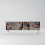 GOLDEN TIDES TV-Lowboard mit 3 Türen in Grau