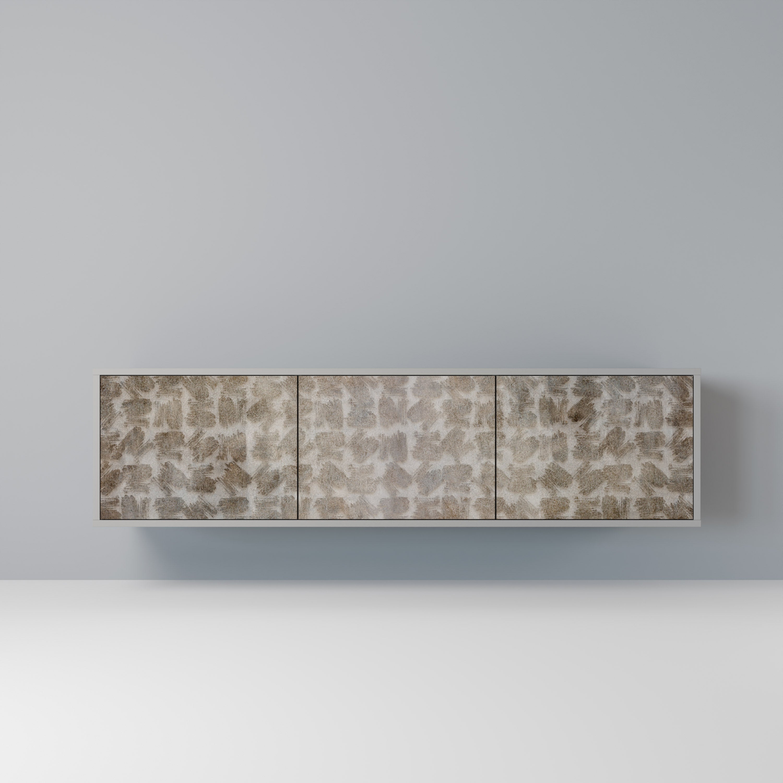 SLIGHTLY BLURRED TV-Lowboard mit 3 Türen in Grau