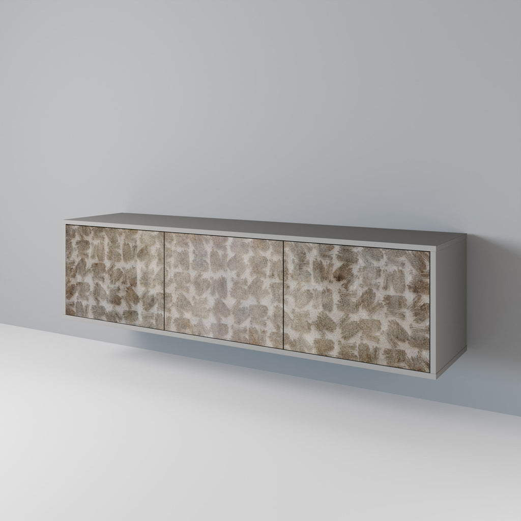 SLIGHTLY BLURRED TV-Lowboard mit 3 Türen in Grau