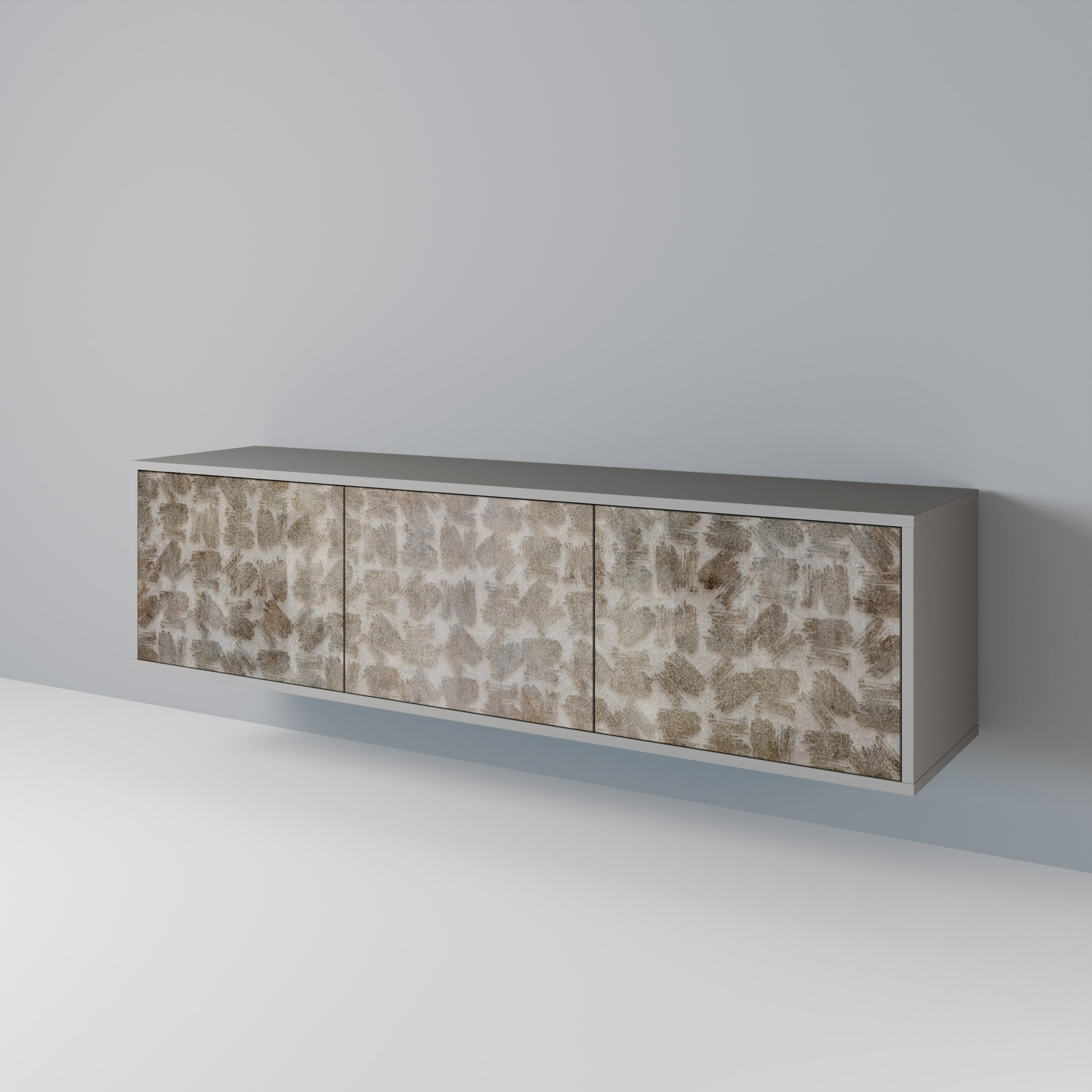 SLIGHTLY BLURRED TV-Lowboard mit 3 Türen in Grau