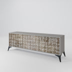 SLIGHTLY BLURRED TV-Lowboard mit 3 Türen in Grau