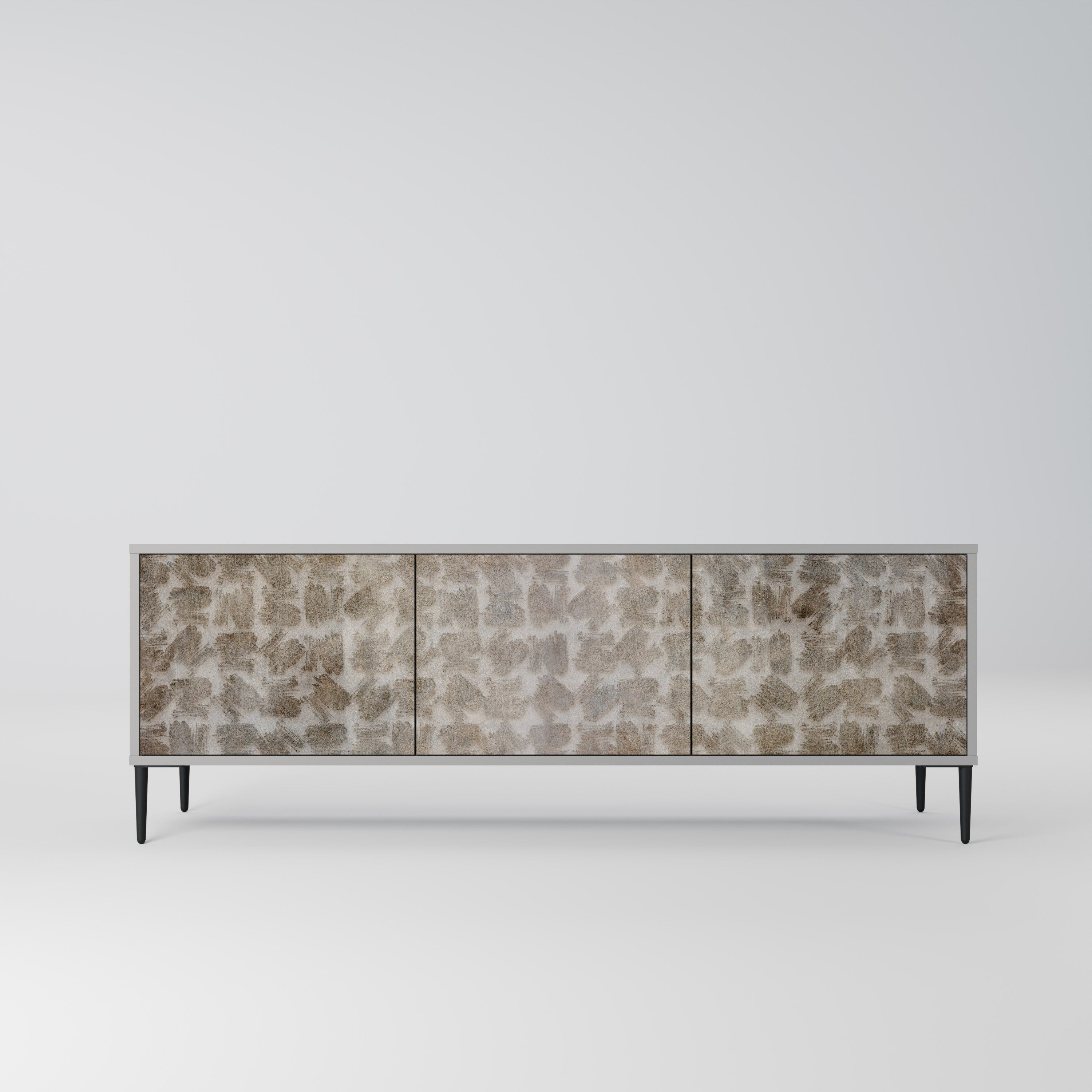 SLIGHTLY BLURRED TV-Lowboard mit 3 Türen in Grau