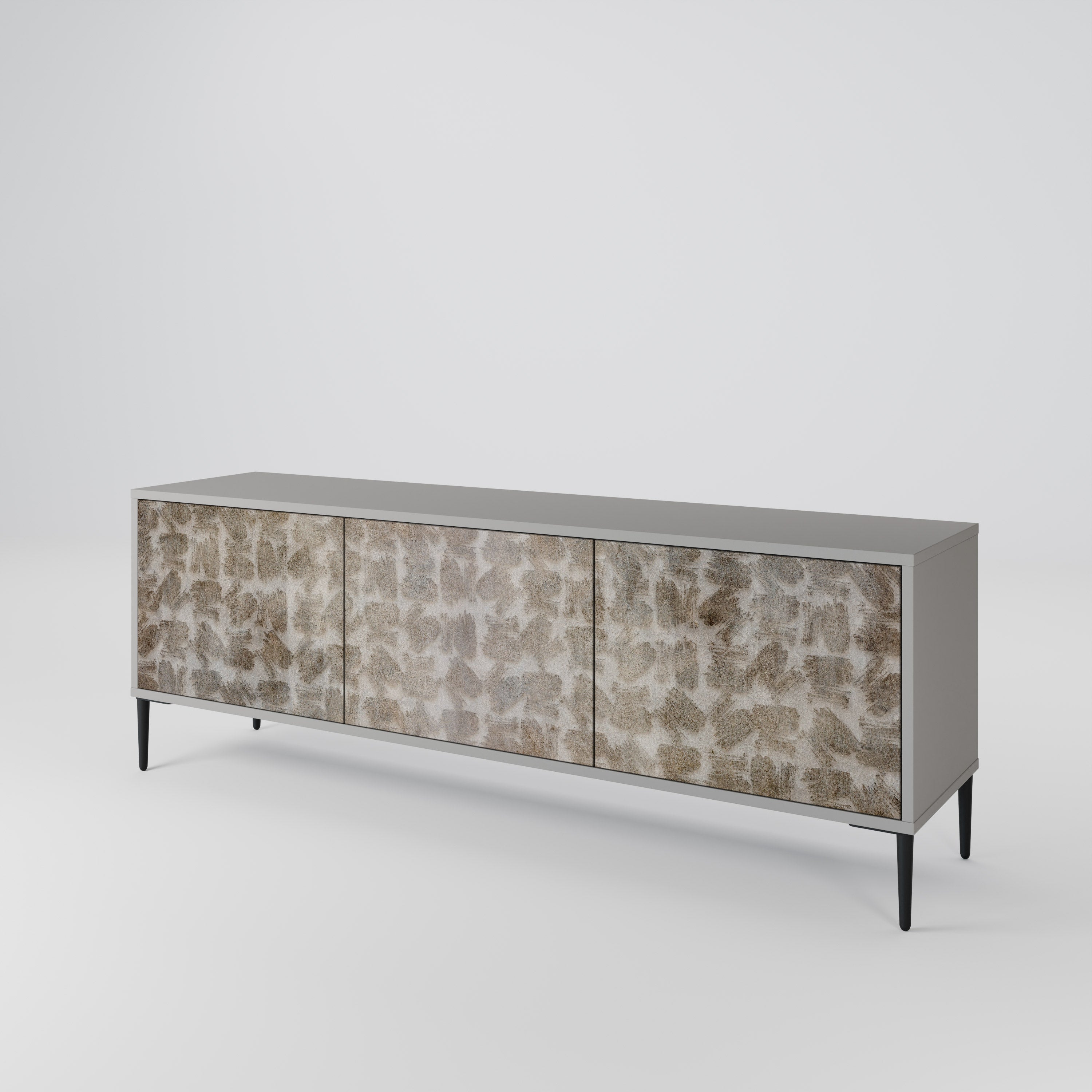SLIGHTLY BLURRED 3-Door TV Cabinet