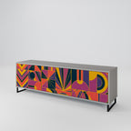 ELECTRIC PATTERNS TV-Lowboard mit 3 Türen in Grau