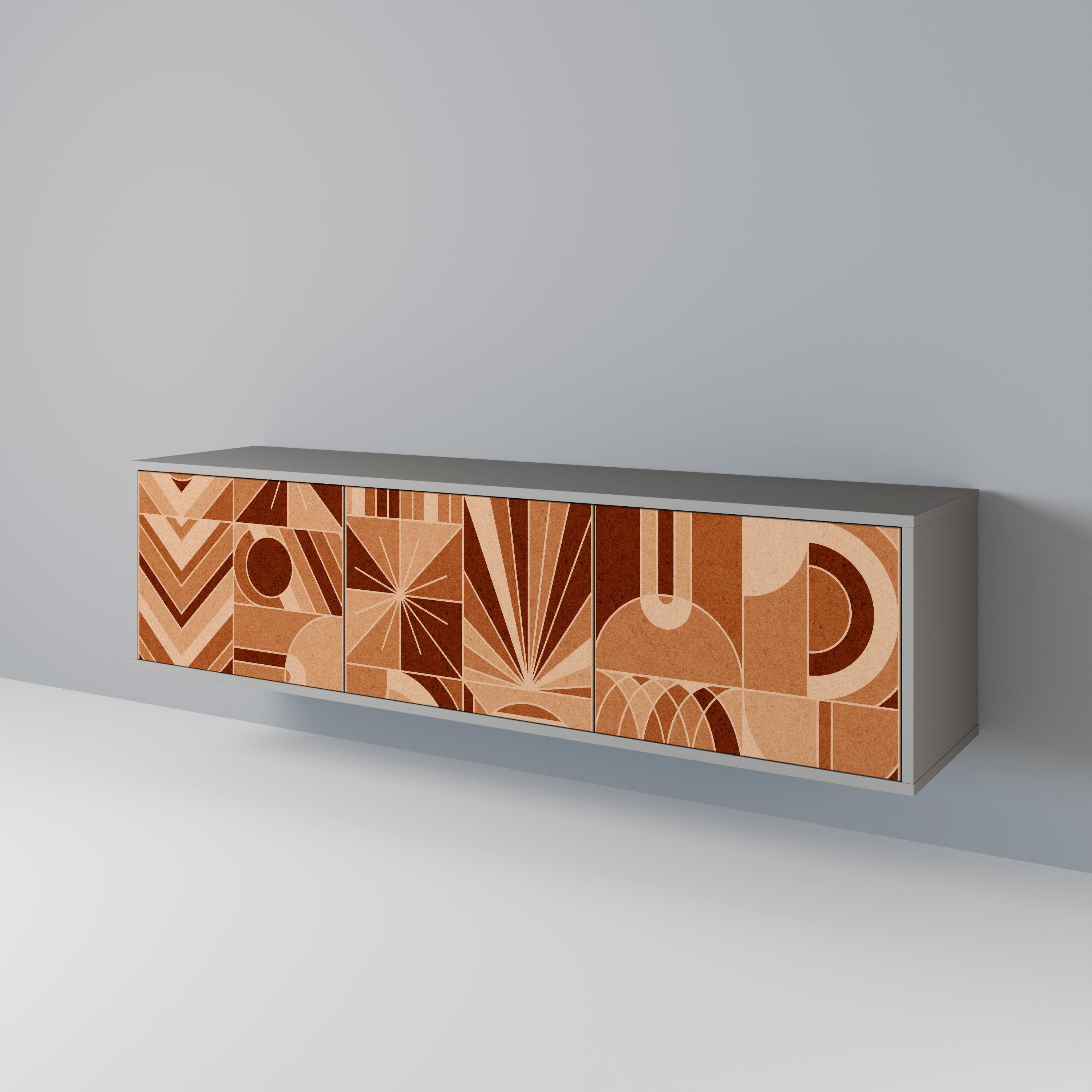 PRISM MOSAIC TV-Lowboard mit 3 Türen in Grau