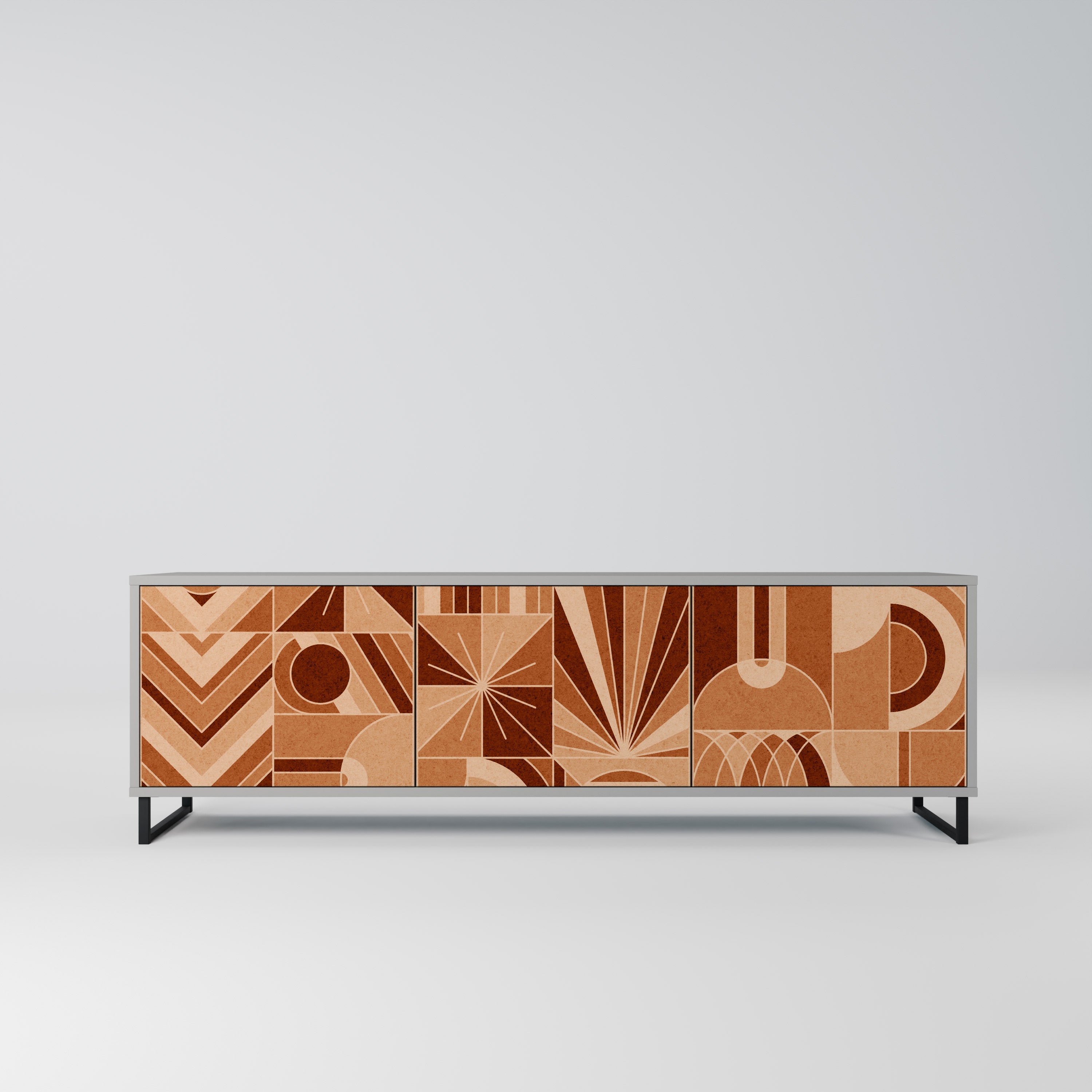 PRISM MOSAIC TV-Lowboard mit 3 Türen in Grau