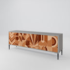 PRISM MOSAIC TV-Lowboard mit 3 Türen in Grau