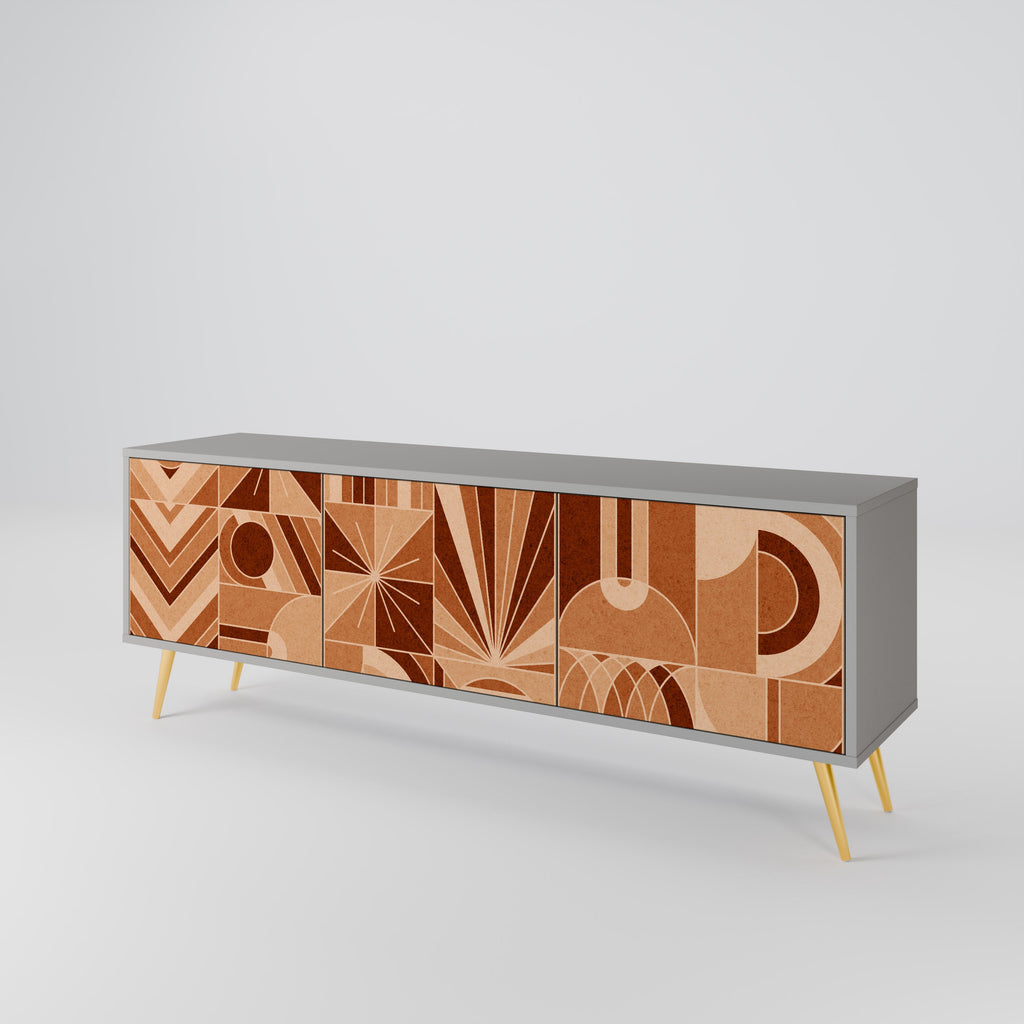 PRISM MOSAIC TV-Lowboard mit 3 Türen in Grau