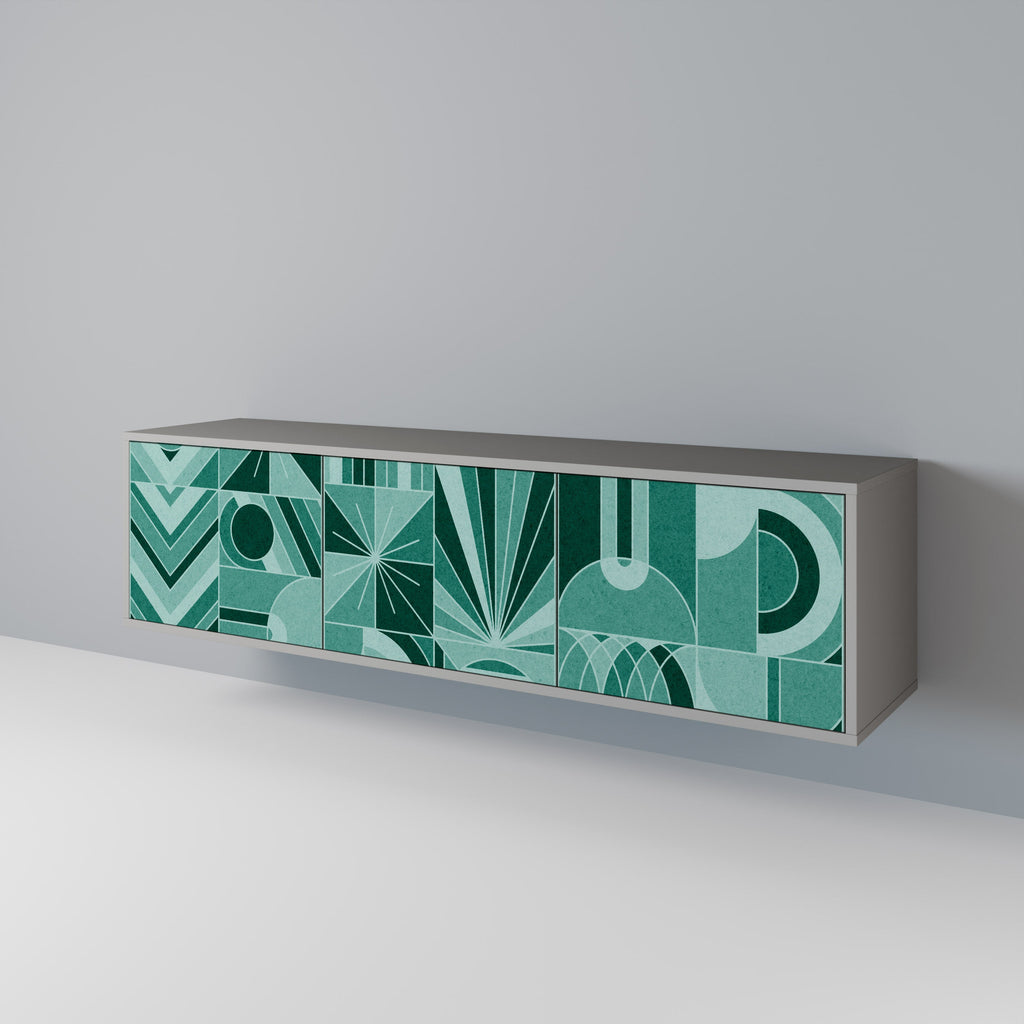 HARMONIC GRID TV-Lowboard mit 3 Türen in Grau