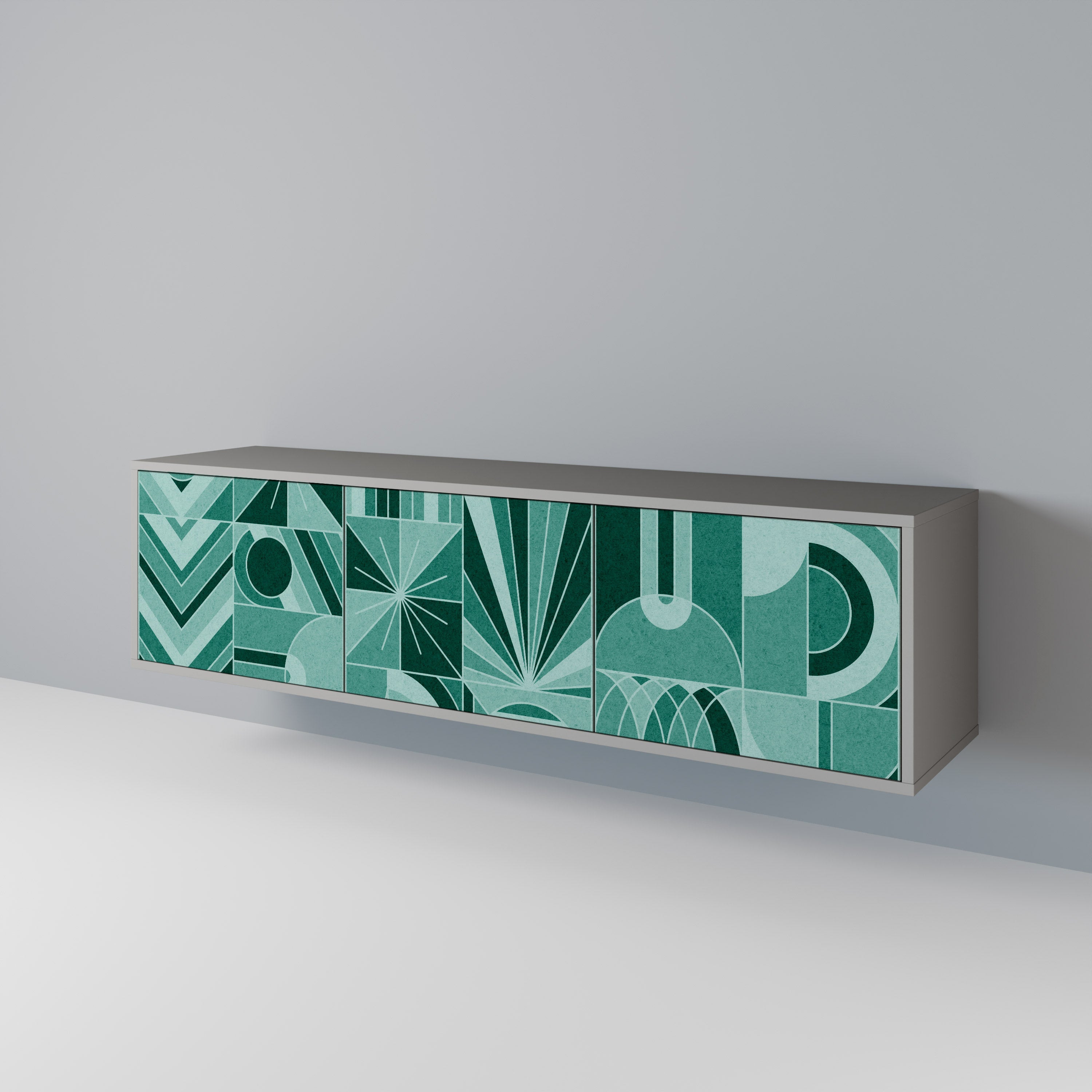 HARMONIC GRID TV-Lowboard mit 3 Türen in Grau