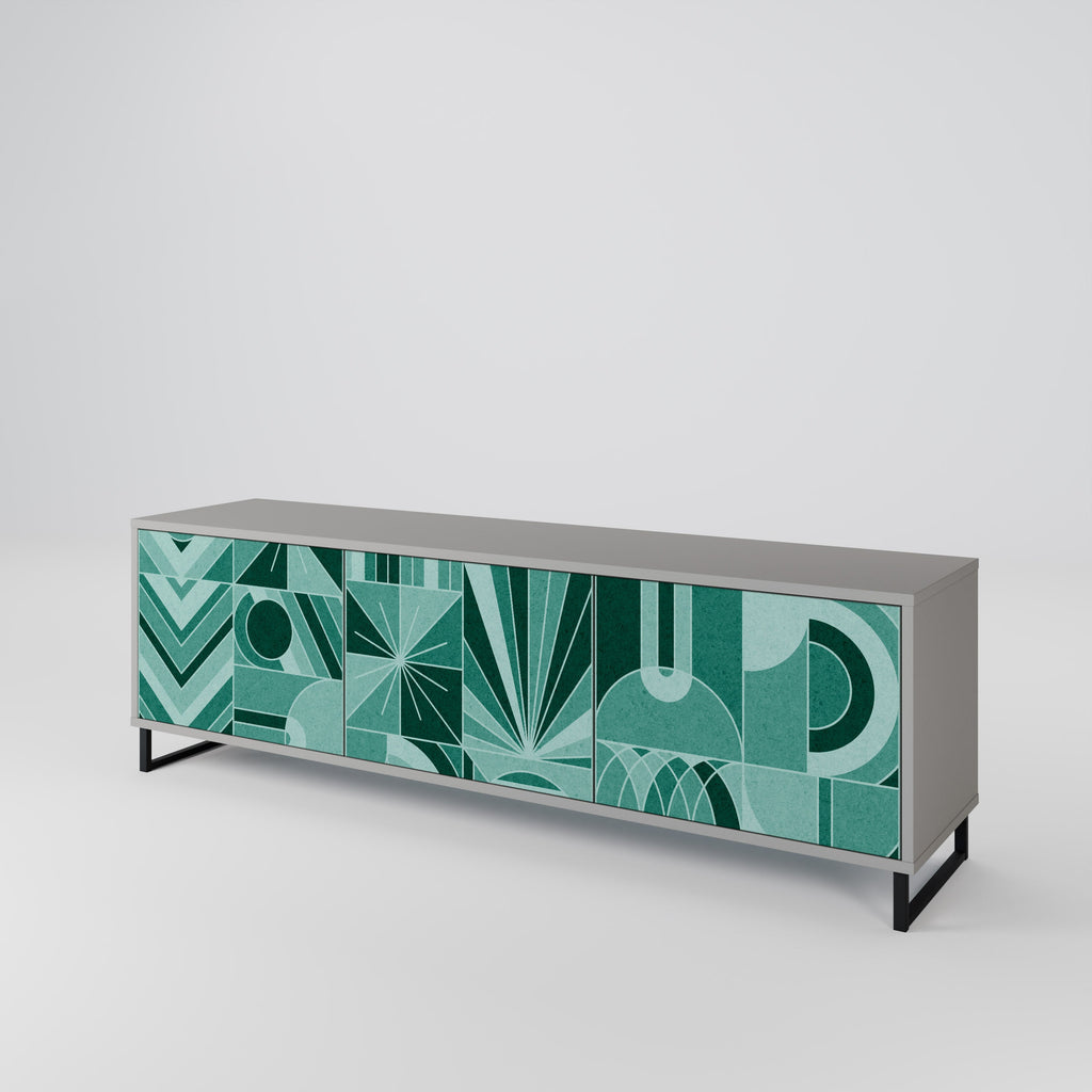 HARMONIC GRID TV-Lowboard mit 3 Türen in Grau