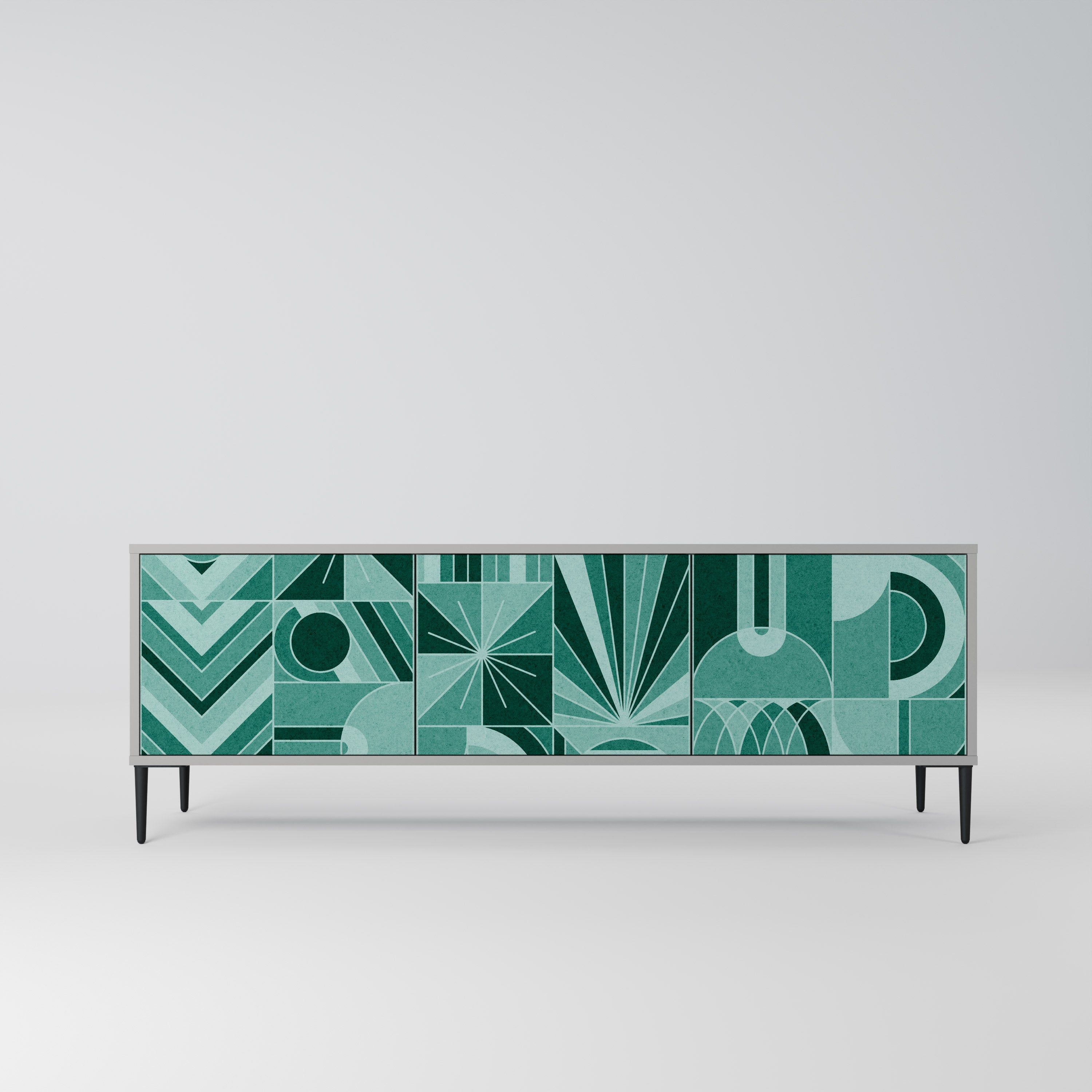 HARMONIC GRID TV-Lowboard mit 3 Türen in Grau