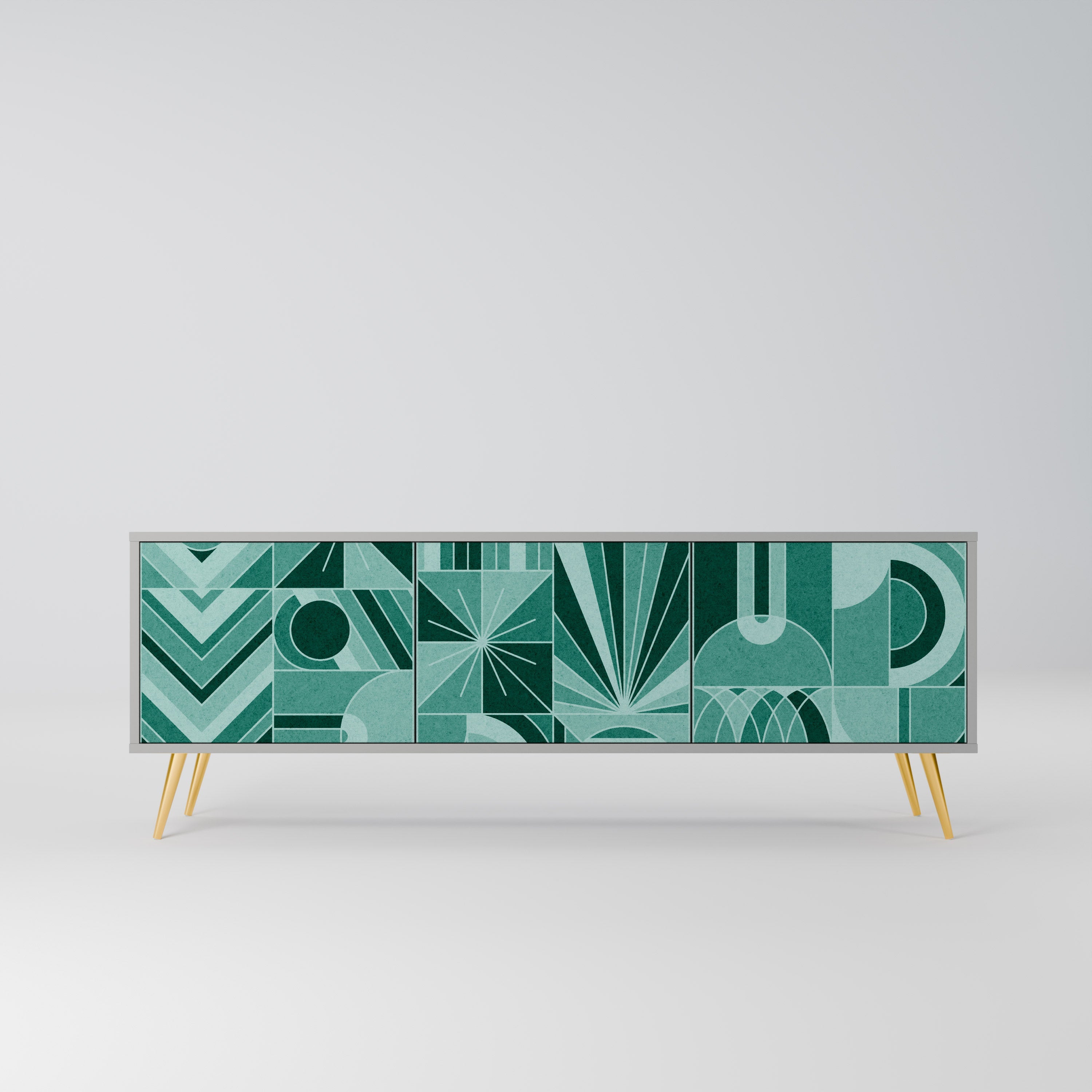 HARMONIC GRID TV-Lowboard mit 3 Türen in Grau