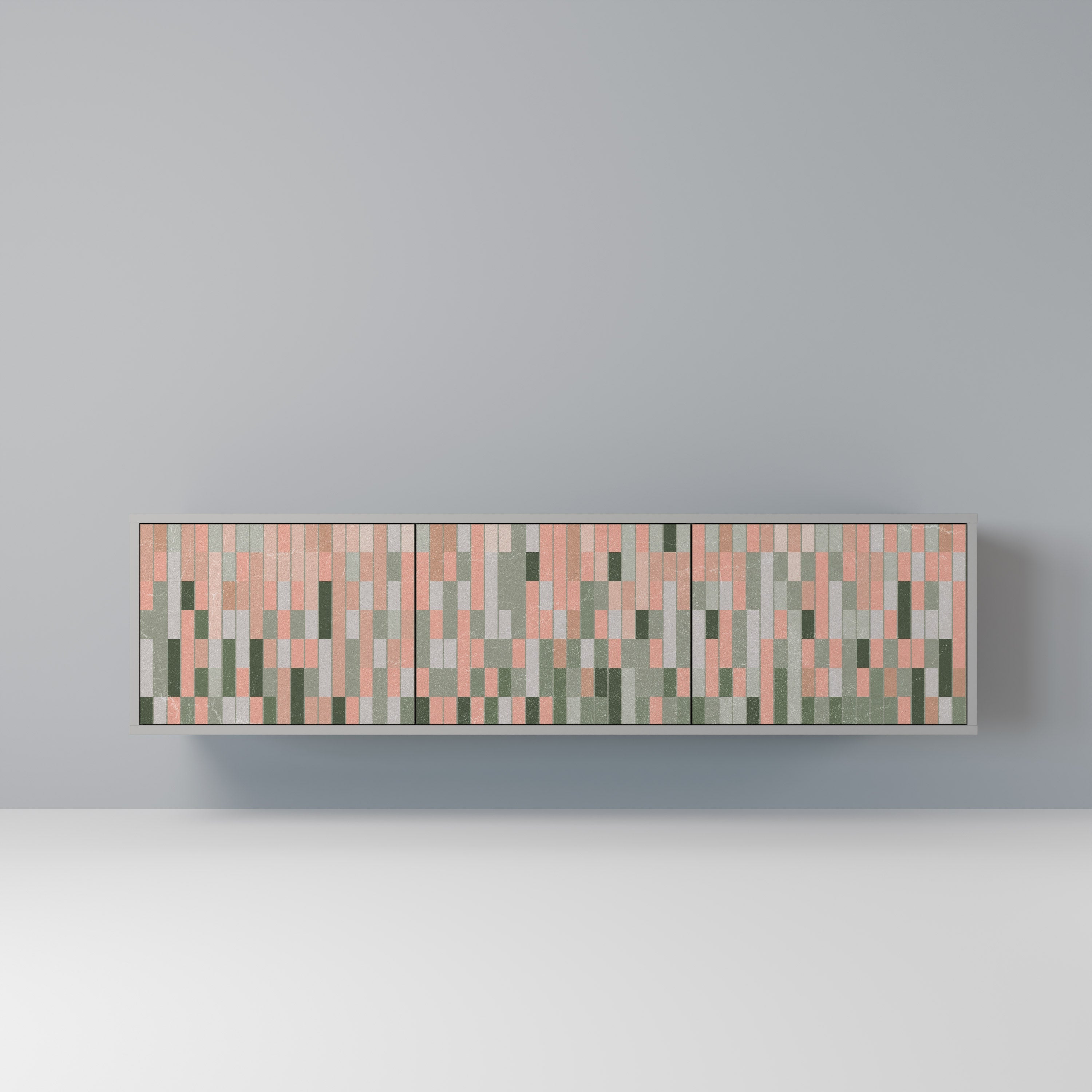 BUILDING THE FUTURE TV-Lowboard mit 3 Türen in Grau