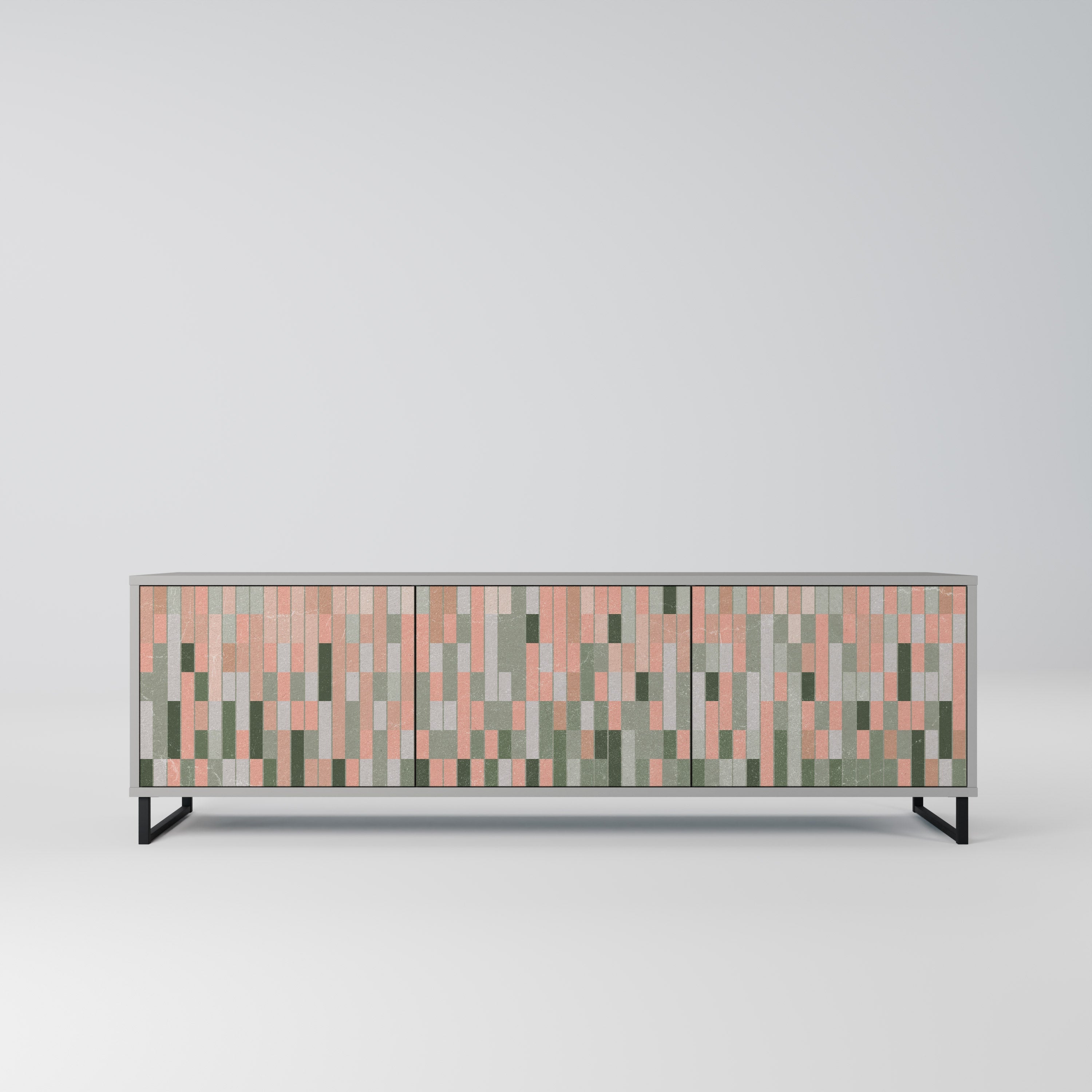 BUILDING THE FUTURE TV-Lowboard mit 3 Türen in Grau