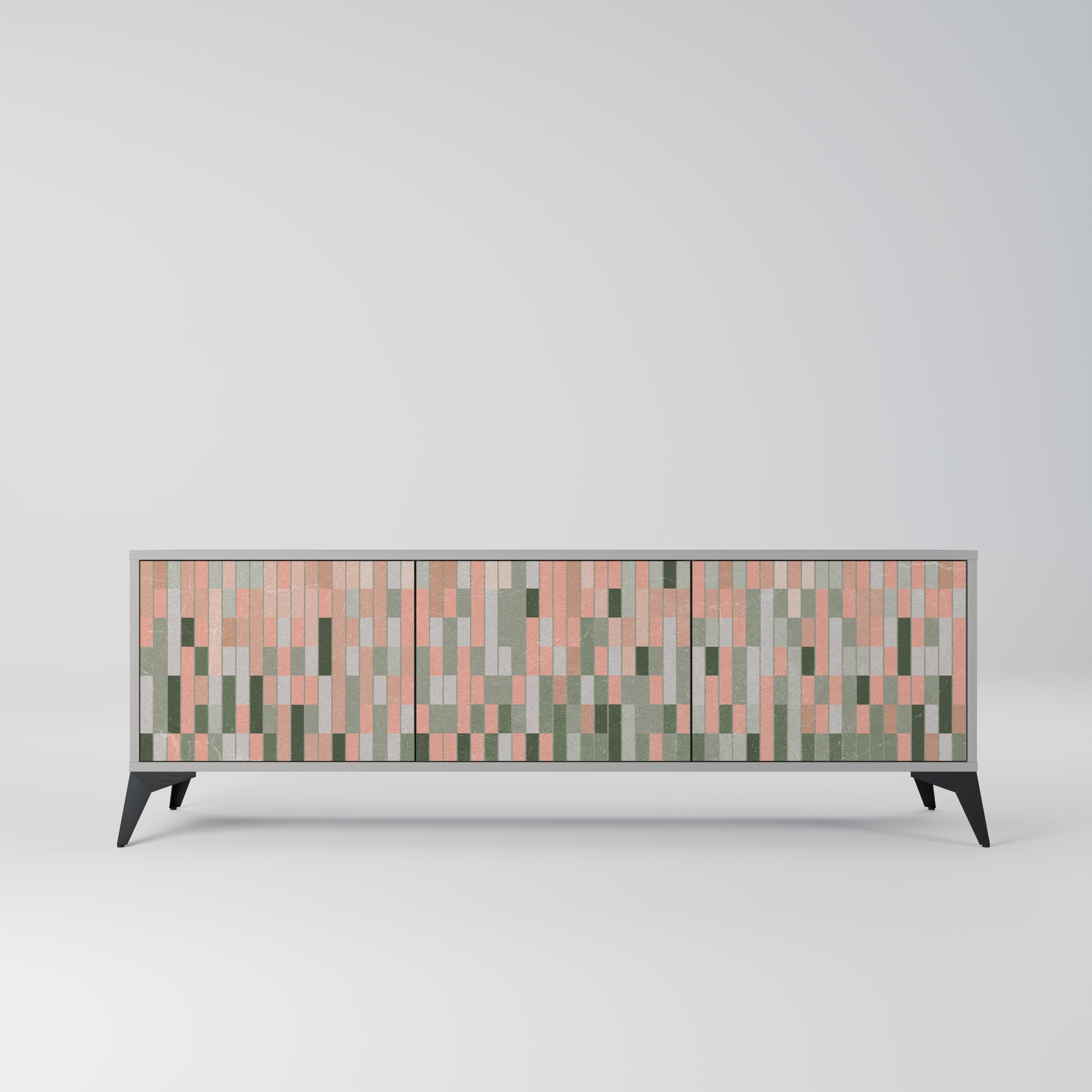 BUILDING THE FUTURE TV-Lowboard mit 3 Türen in Grau