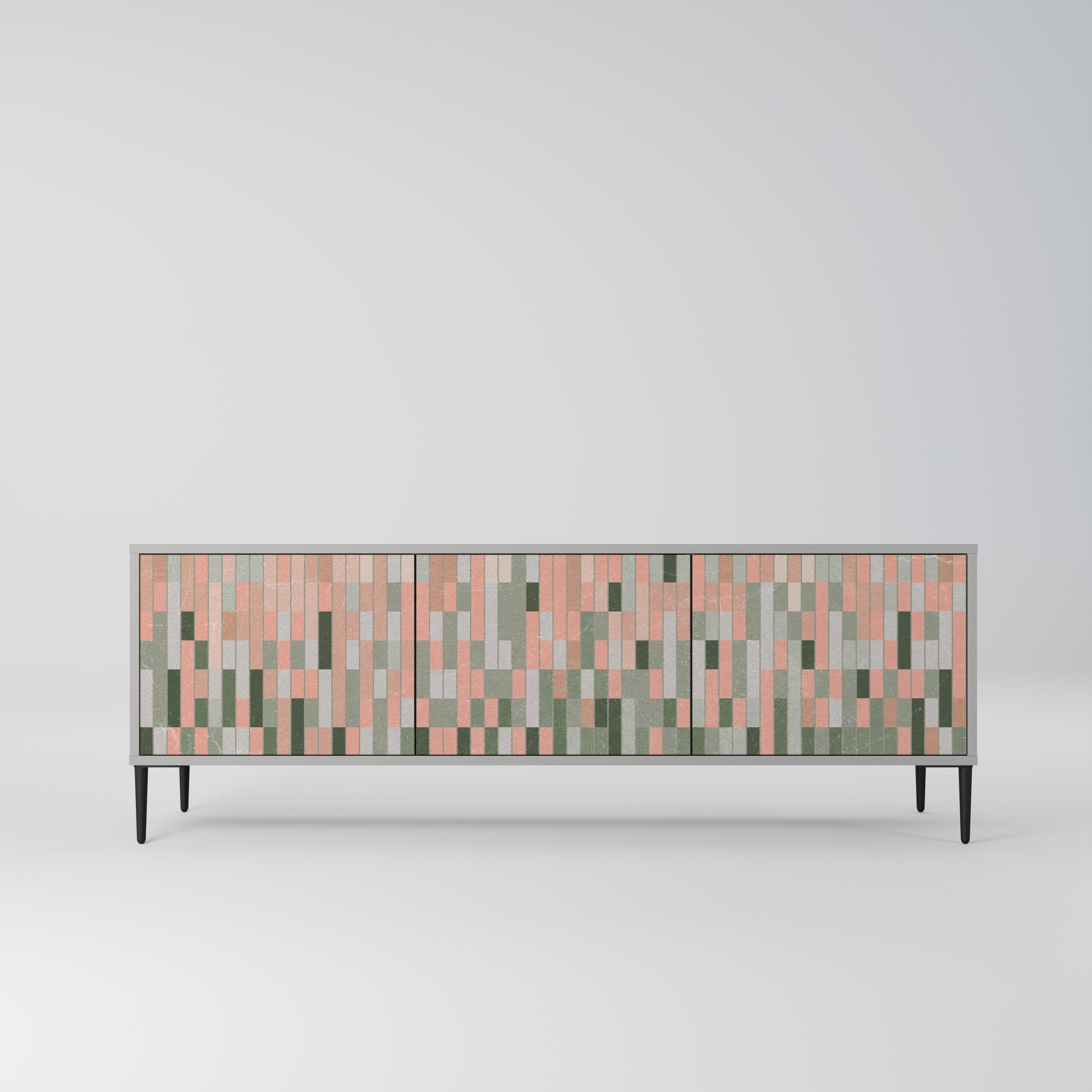 BUILDING THE FUTURE TV-Lowboard mit 3 Türen in Grau