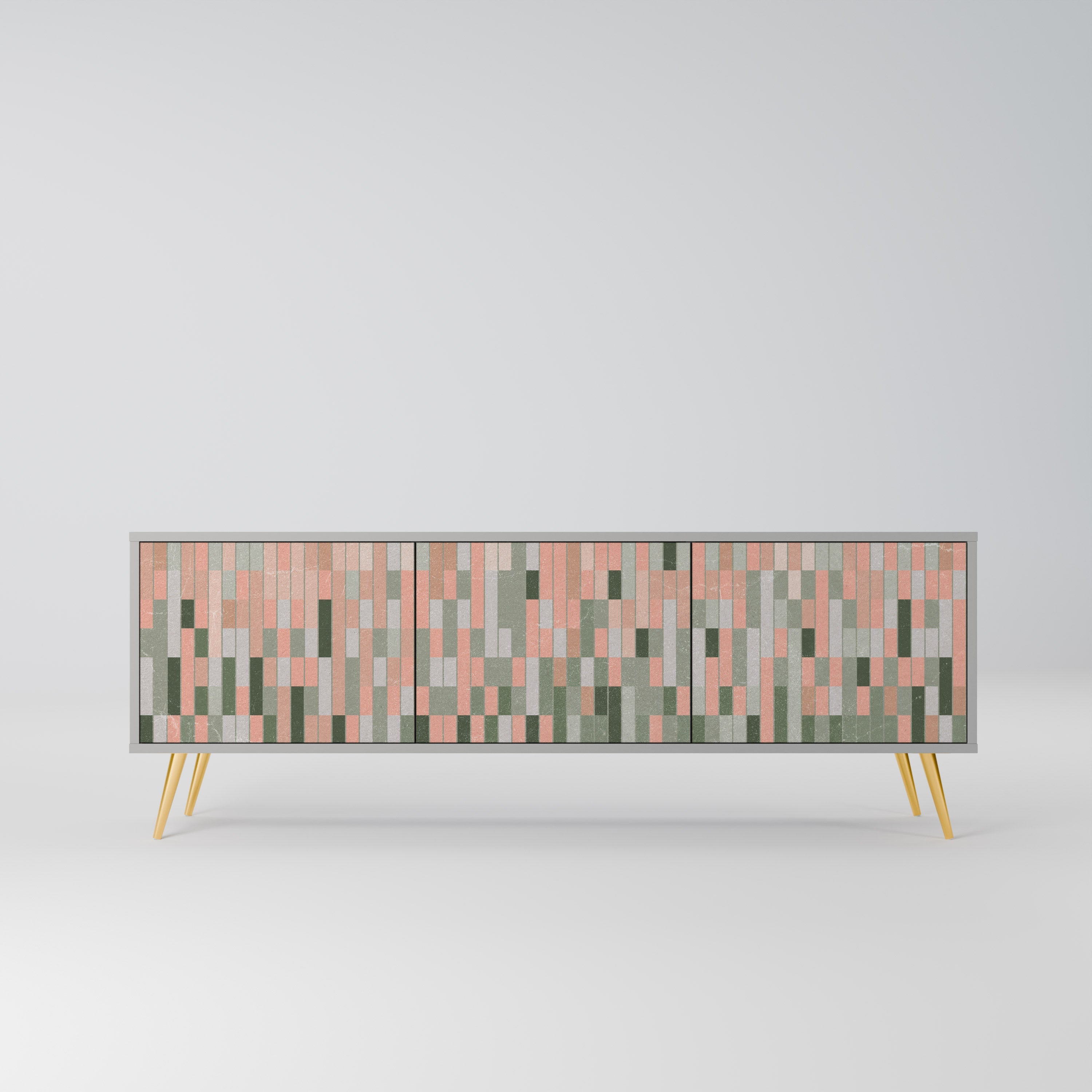 BUILDING THE FUTURE TV-Lowboard mit 3 Türen in Grau