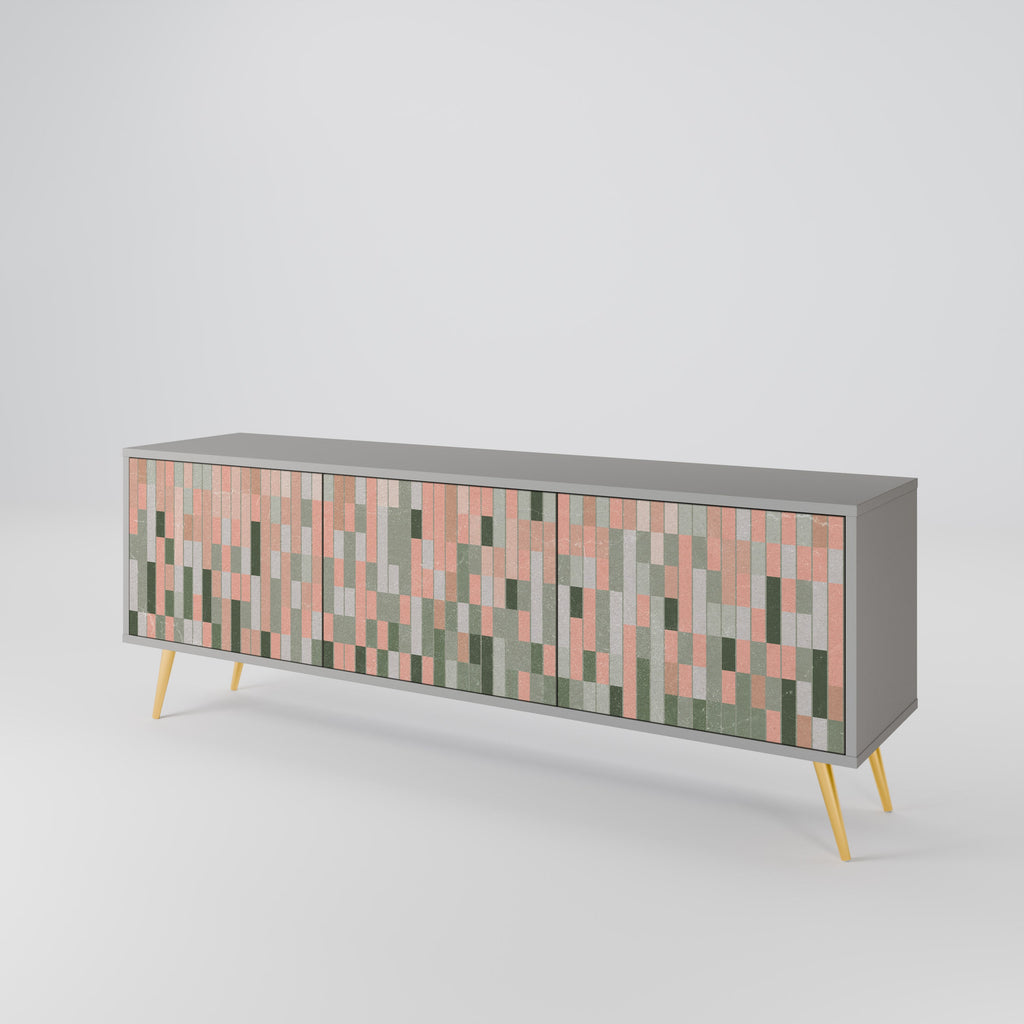 BUILDING THE FUTURE TV-Lowboard mit 3 Türen in Grau